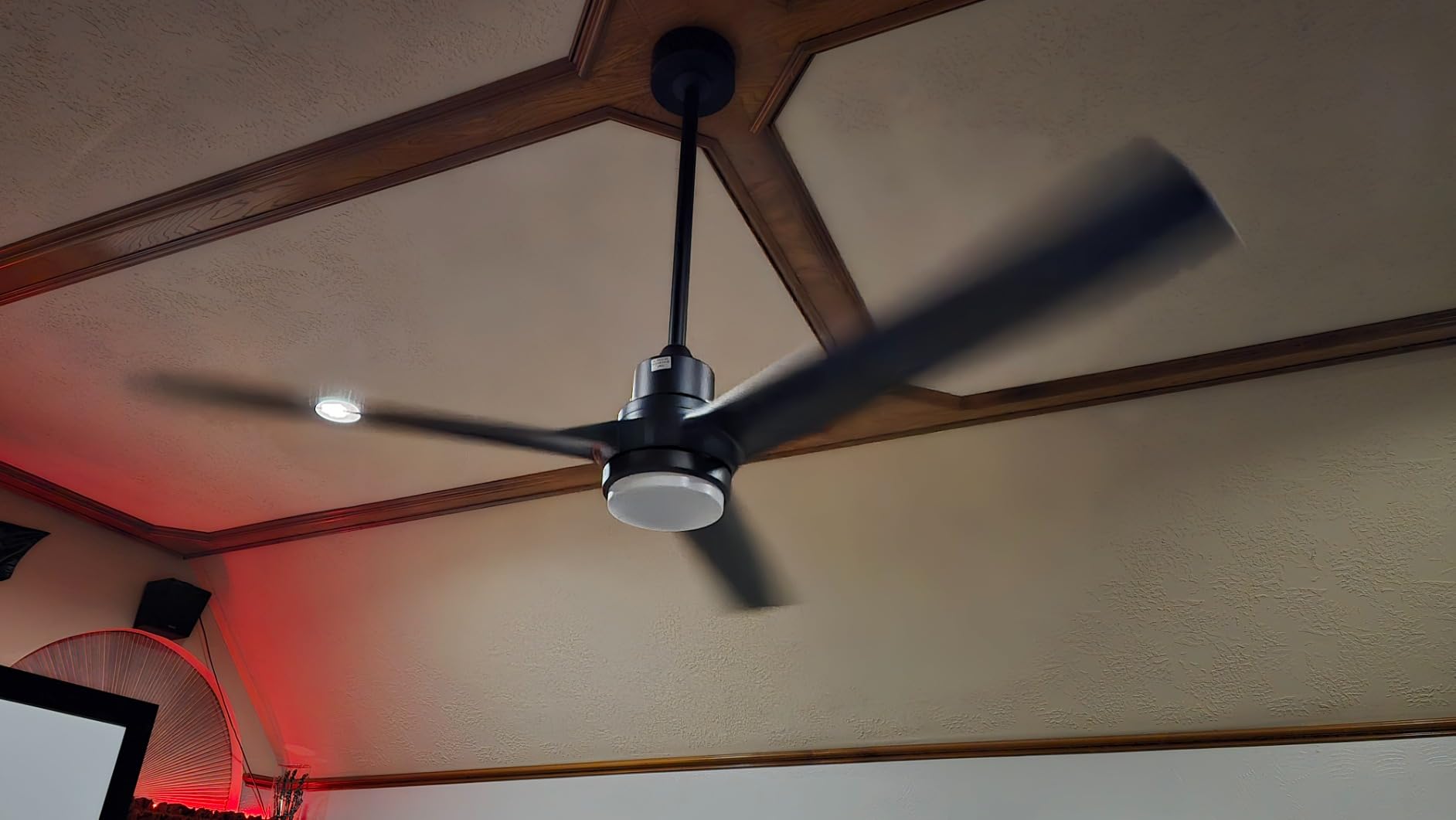 Obabala Outdoor Ceiling Fans with Lights, 52 Inch Black Ceiling Fan with Light and Remote 3 Color 6 Speed Adjustable, Noiseless DC Motor for Indoor Outdoor Patio Farmhouse Bedroom customer photo 2
