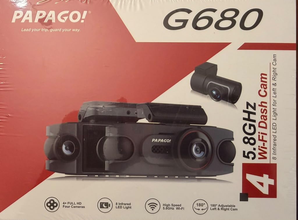 4 Channel 360 Dash Cam Front Rear and Left Right Inside, 4K+3x1080P Dash Camera for Cars with Free 128GB SD Card, 5.8GHz WiFi-30MB/s, 24H Parking Mode, G-Sensor, GPS, Night Vision, Voice Control customer photo 2