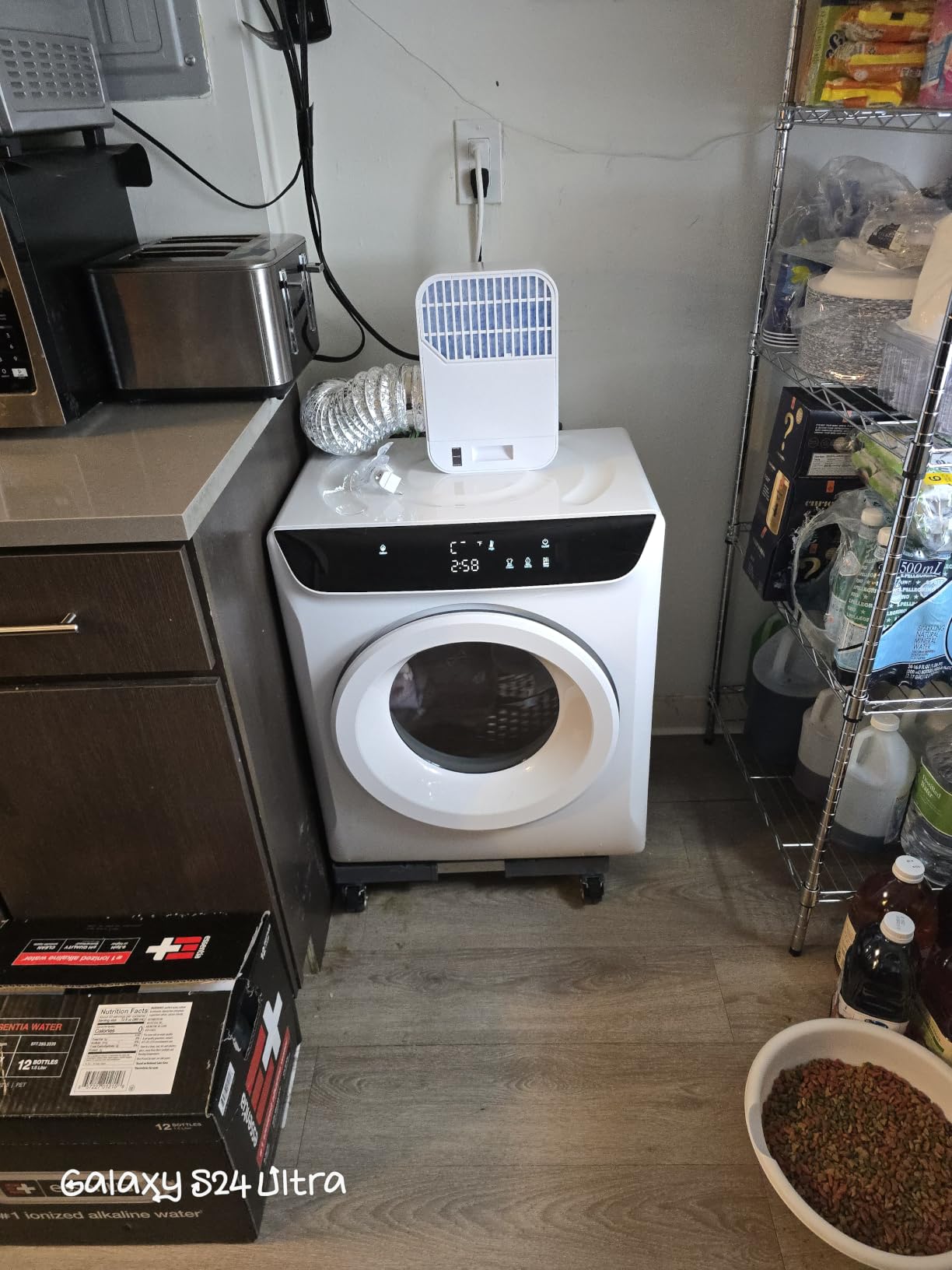 3.5 Cu. Ft. Portable Clothes Dryers with LED Control | Small Electric Dryer Machine for Laundry, 1400W Dryer Machine with 8 Drying Modes, 120V Electric Dryer for Clothes, White customer photo 2