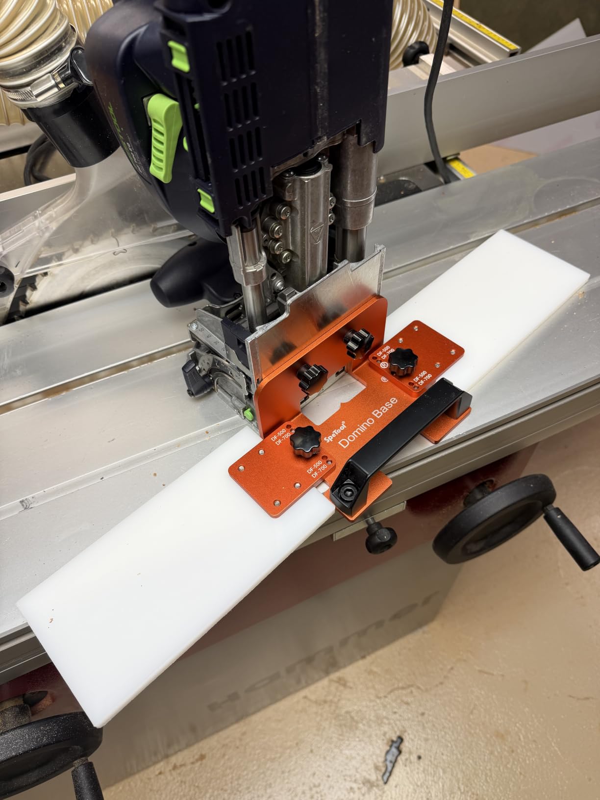 SpeTool Domino Joiner Connector Compatible with Festool Domino DF-500&DF-700, Aluminum Precision Mortising for Woodworking customer photo 2