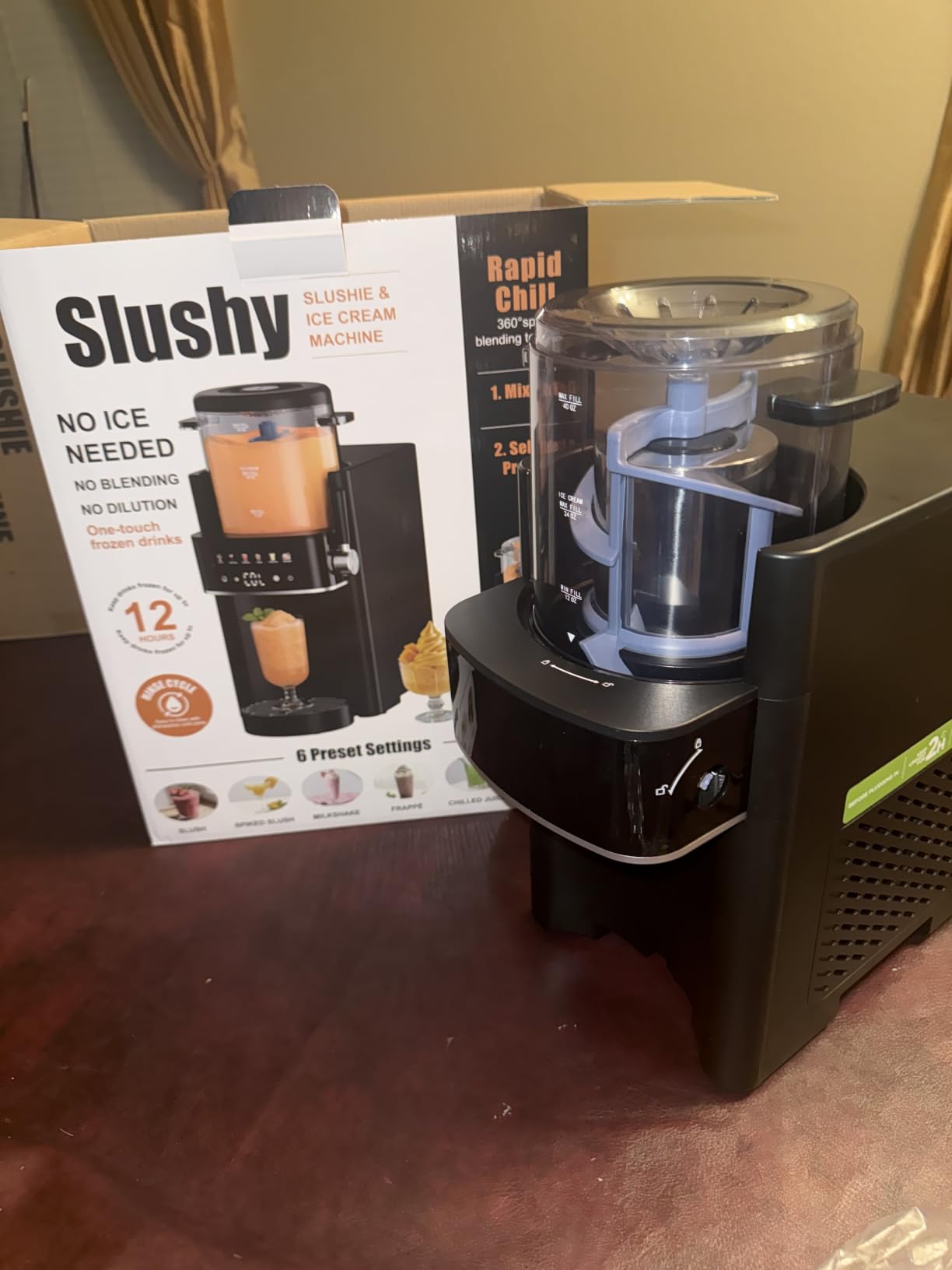 Slushie Machine for Home, Ice Cream Maker, 30OZ, Light Gray | Slushy Margarita Frozen Drink Soft Serve Ice Cream Machine, 7 Preset, No Ice Needed, Fast Freeze, Temp Control, Easy to Clean customer photo 2