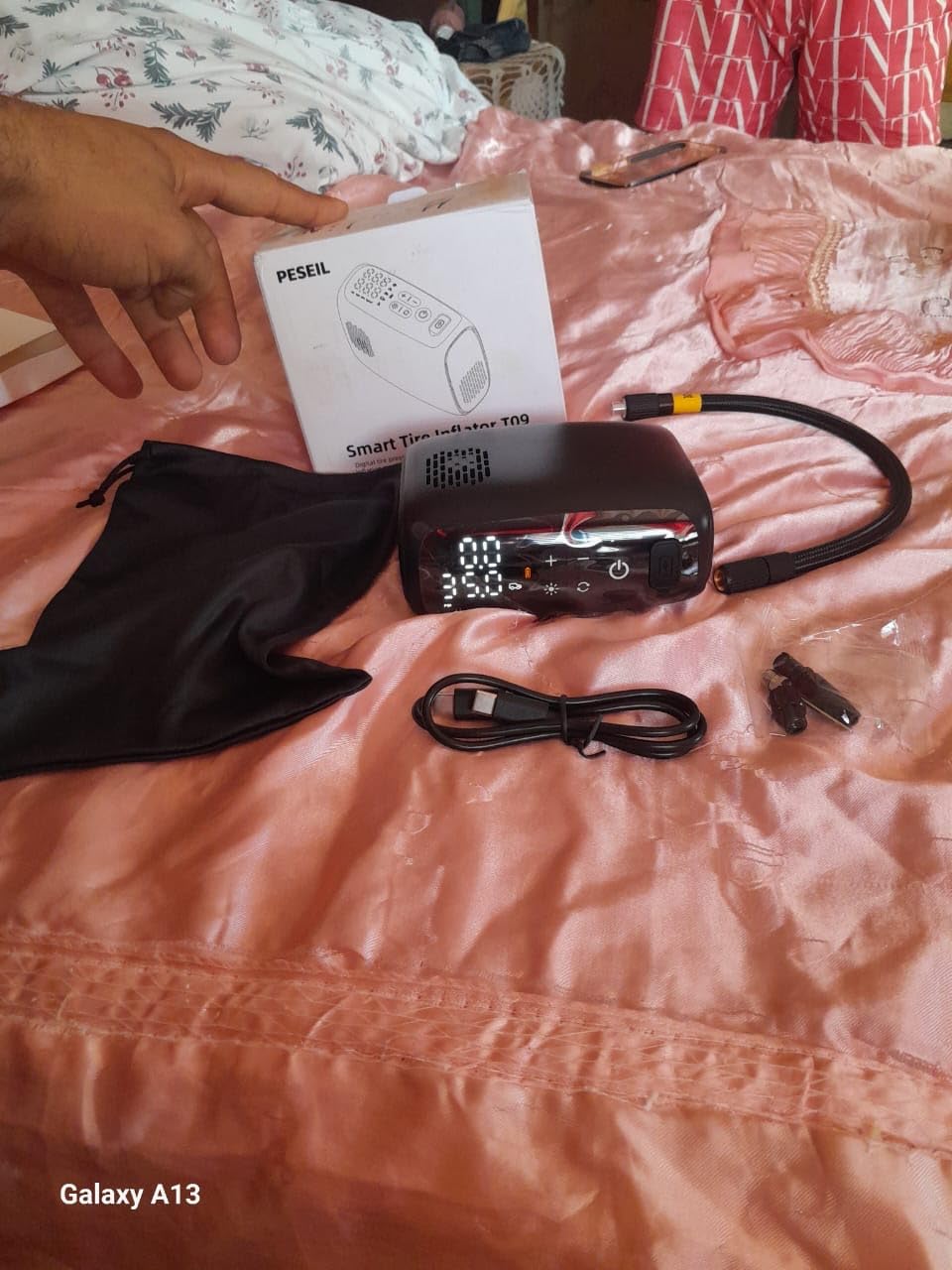 2026 Tire Inflator Portable Air Compressor [40L/min 200% Faster] Inflation | 150 PSI Air Pump for Cars, Auto Shut Off, 2600mAh Battery, Digital Pressure Gauge, Cordless Pump for Car Bike Motorcycle Ball customer photo 2
