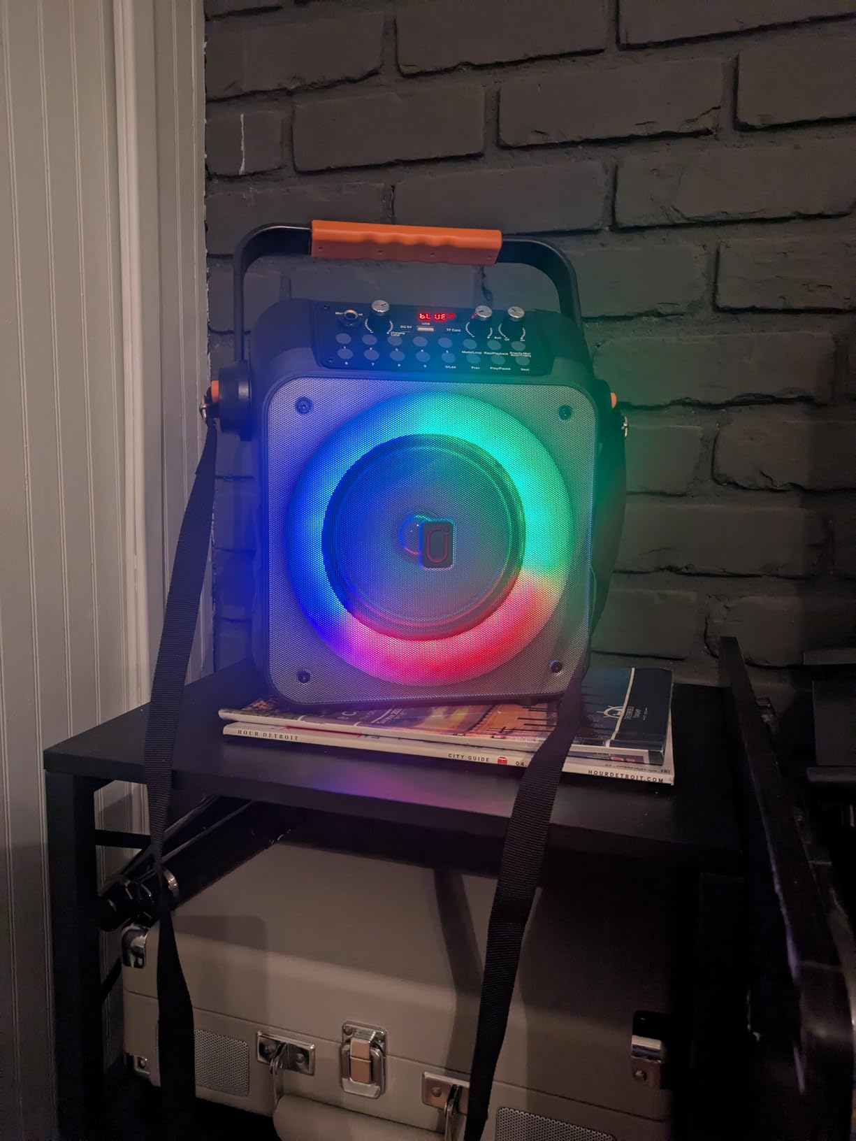 Karaoke Machine with 2 Wireless Microphones,All-in-One Portable Bluetooth 5.3 Speaker with Echo Adjustment and Deep Bass,Supports Vocal Remover, TWS/TV/Guitar for Home Party,Backyard BBQ customer photo 1