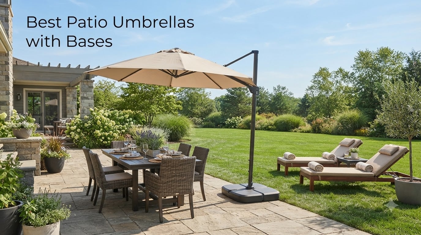 Best Patio Umbrellas with Bases