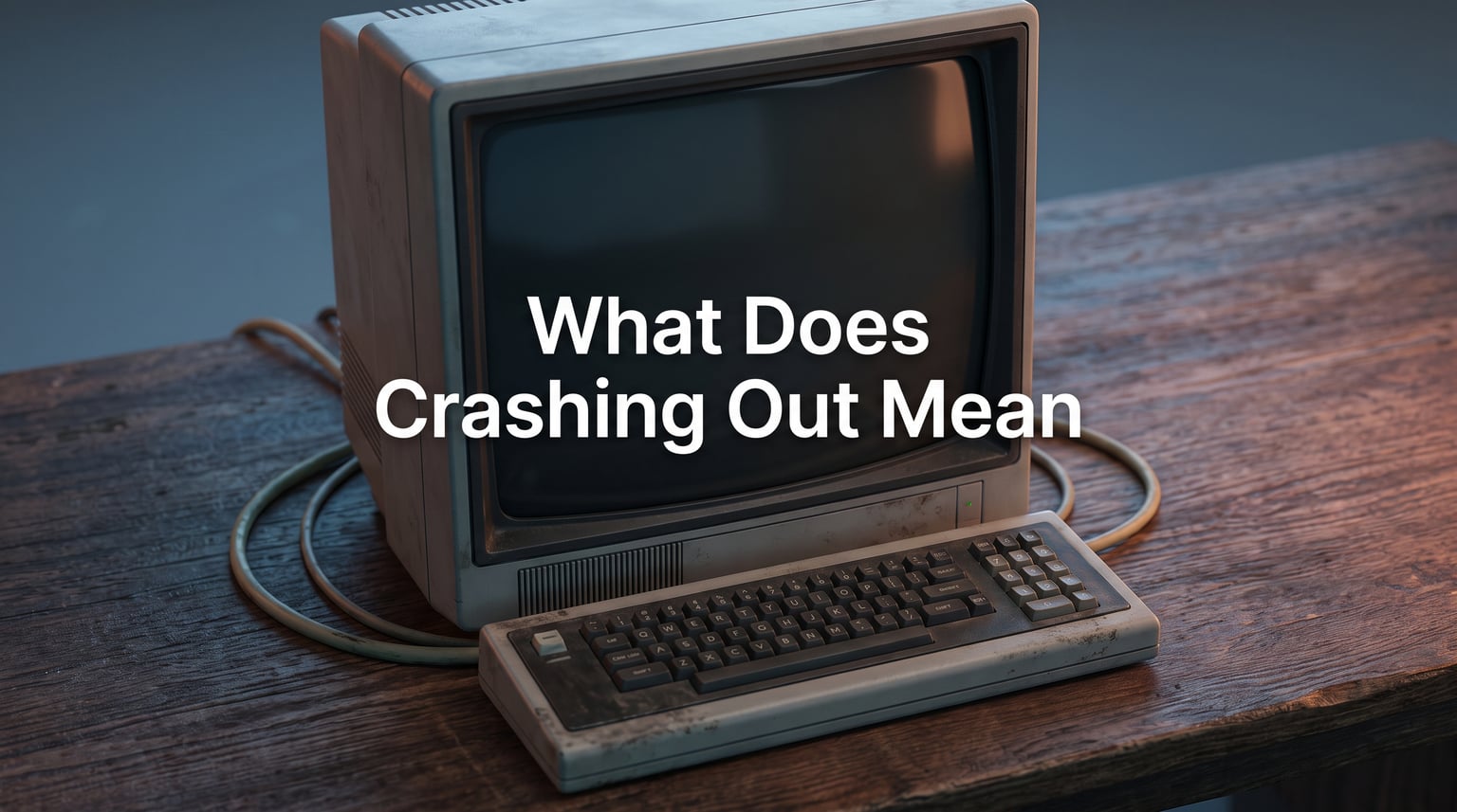 What Does Crashing Out Mean