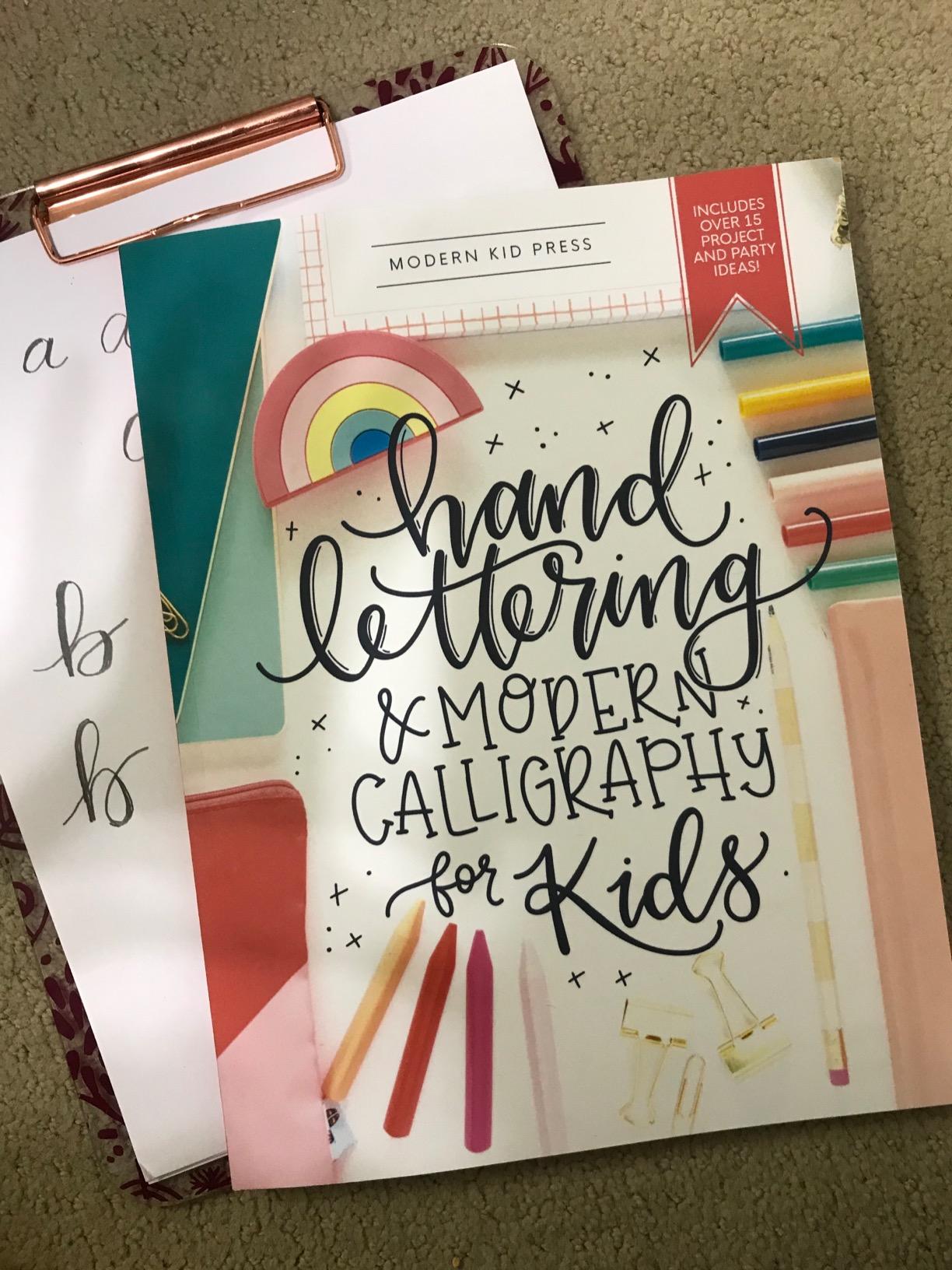 Hand Lettering and Modern Calligraphy for Kids: A Fun Step by Step Guide and Practice Workbook for Beginners and Children Ages 8 and up customer photo 2