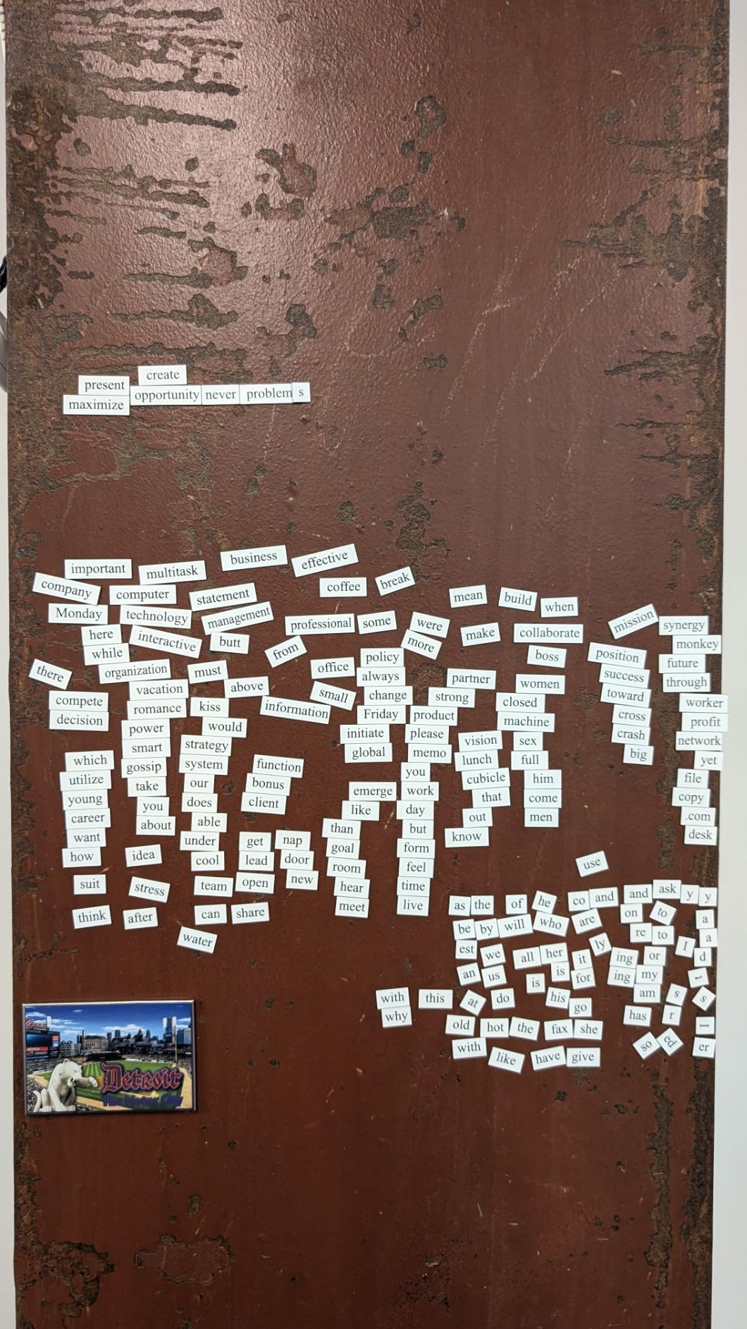 Magnetic Poetry - College Kit - Words for Refrigerator - Write Poems and Letters on the Fridge - Made in the USA customer photo 2