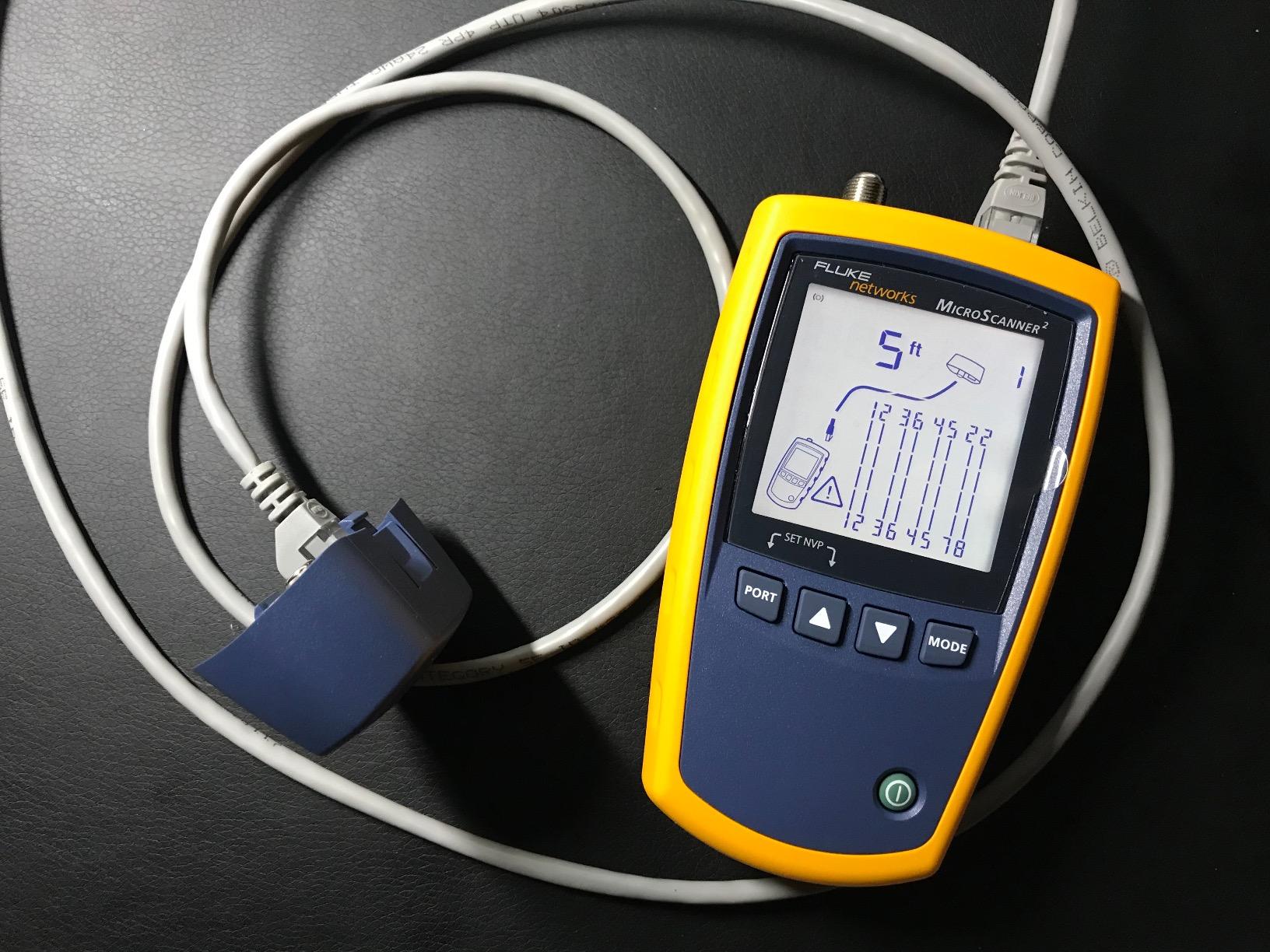 Fluke Networks MS2-100 MicroScanner2 Copper Cable Verifier with Built-In IntelliTone Toning, Troubleshoots RJ11, RJ45, Coax, Tests 10/100/1000Base-T, and Voip,yellow customer photo 2