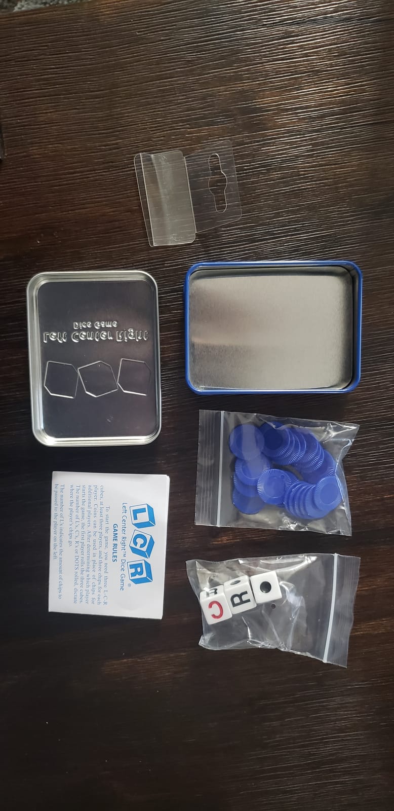 LCR® Left Center Right™ Dice Game - Blue Tin customer photo 1
