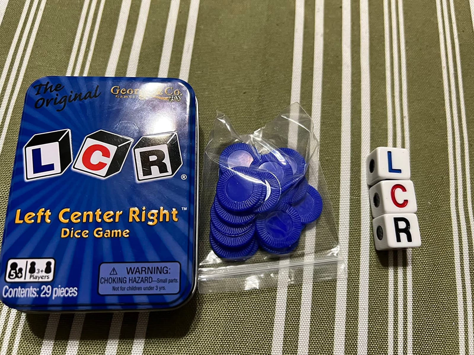 LCR® Left Center Right™ Dice Game - Blue Tin customer photo 2