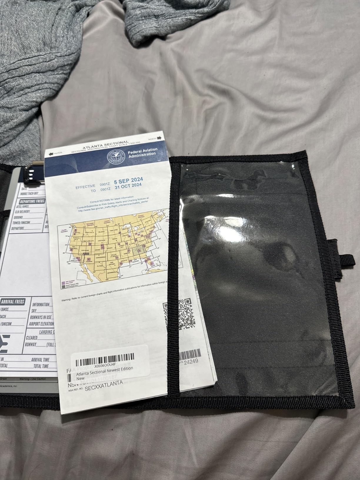 ASA KB-3-A Tri-Fold VFR Kneeboard with Clipboard and Map Pocket customer photo 1