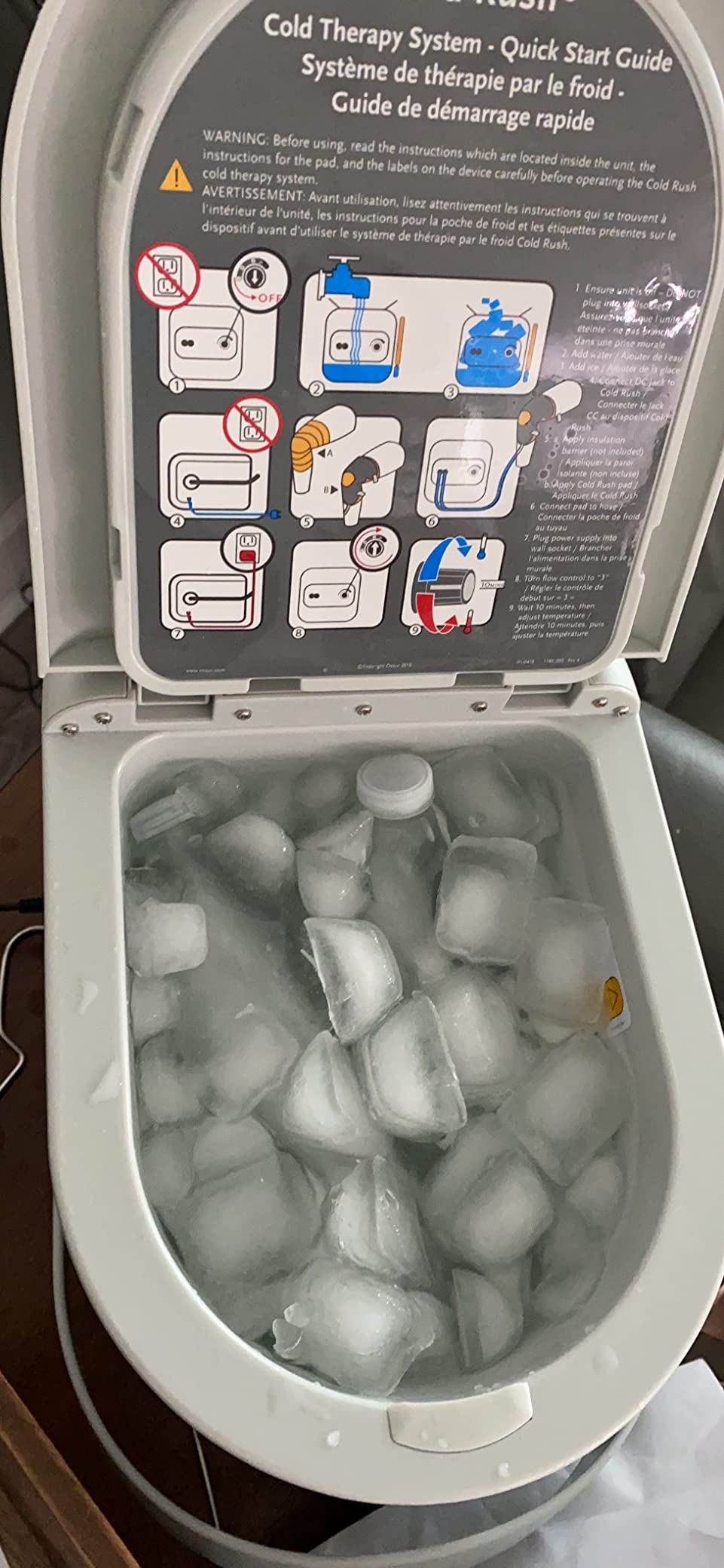 Ossur Cold Rush Cold Therapy Machine with Knee Pad - Quiet Cryotherapy System for Post-Surgery Recovery, Knee Replacement, ACL, Pain Relief & Swelling- Knee Pad Included customer photo 1
