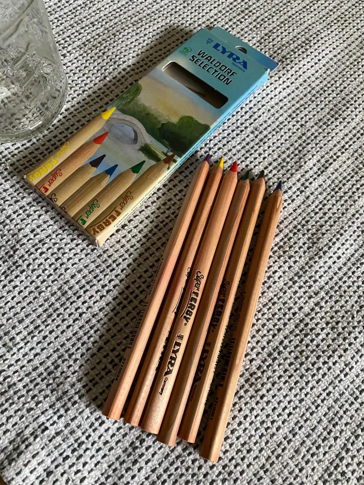 Lyra Waldorf Selection Giant Triangular Colored Pencil, Unlacquered, Set of 6 Super Ferby Pencils, Assorted Colors customer photo 1