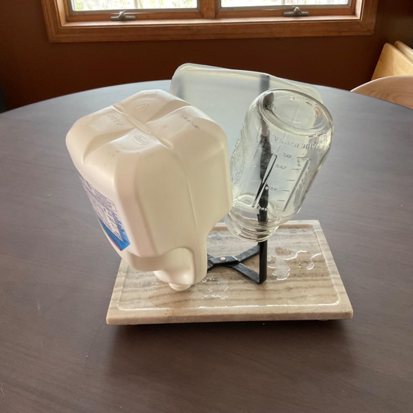 YAMAZAKI Home Tower Kitchen Multi Eco Stand - Multifunctional Plastic Bag Holder Bottle Dryer - Steel | Multi-use kitchen stand serves as plastic bag holder and bottle dryer. Designed for convenient home organization. Compact. customer photo 2
