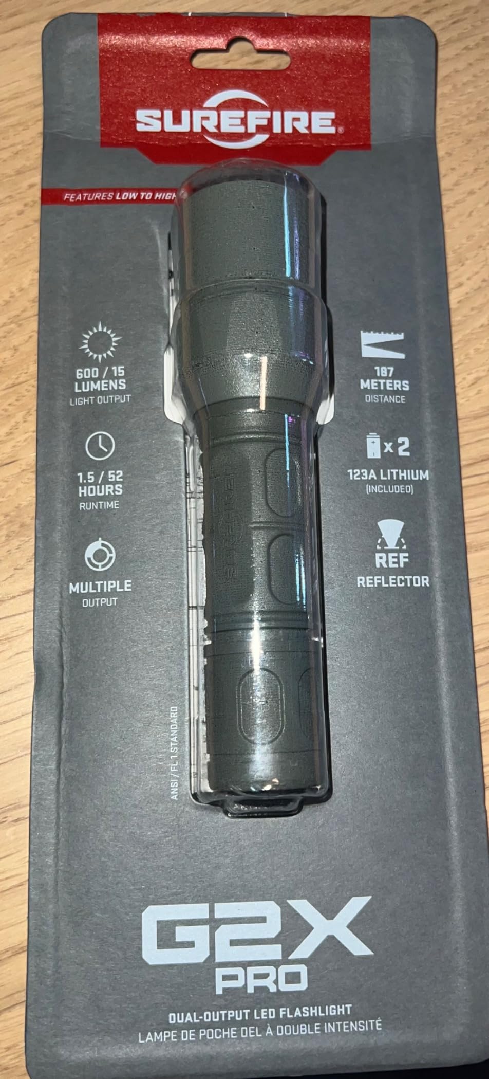 SureFire Handheld LED Flashlight - G2X Tactical 600 Lumens 8,700 Candela customer photo 1