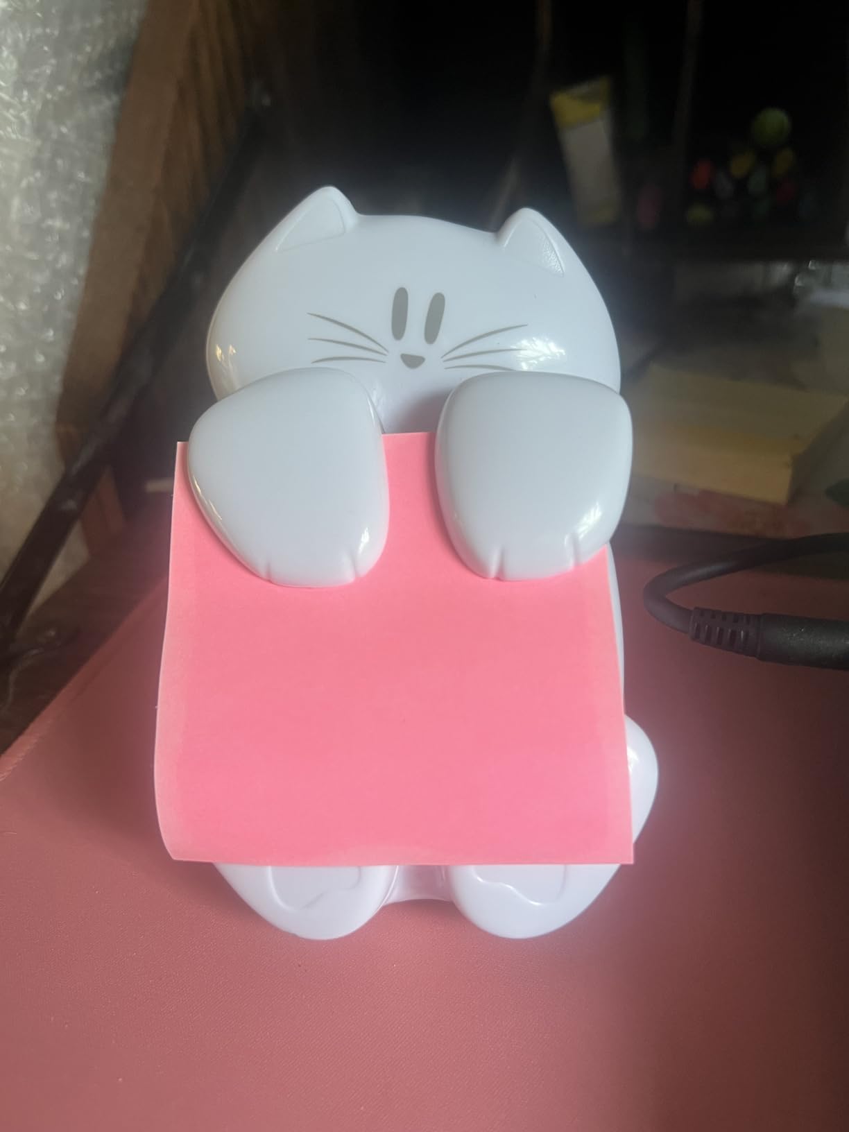 Post-it Note Dispenser, White Cat Design, 1 Dispenser, 1 Pad, 45 Sheets customer photo 1