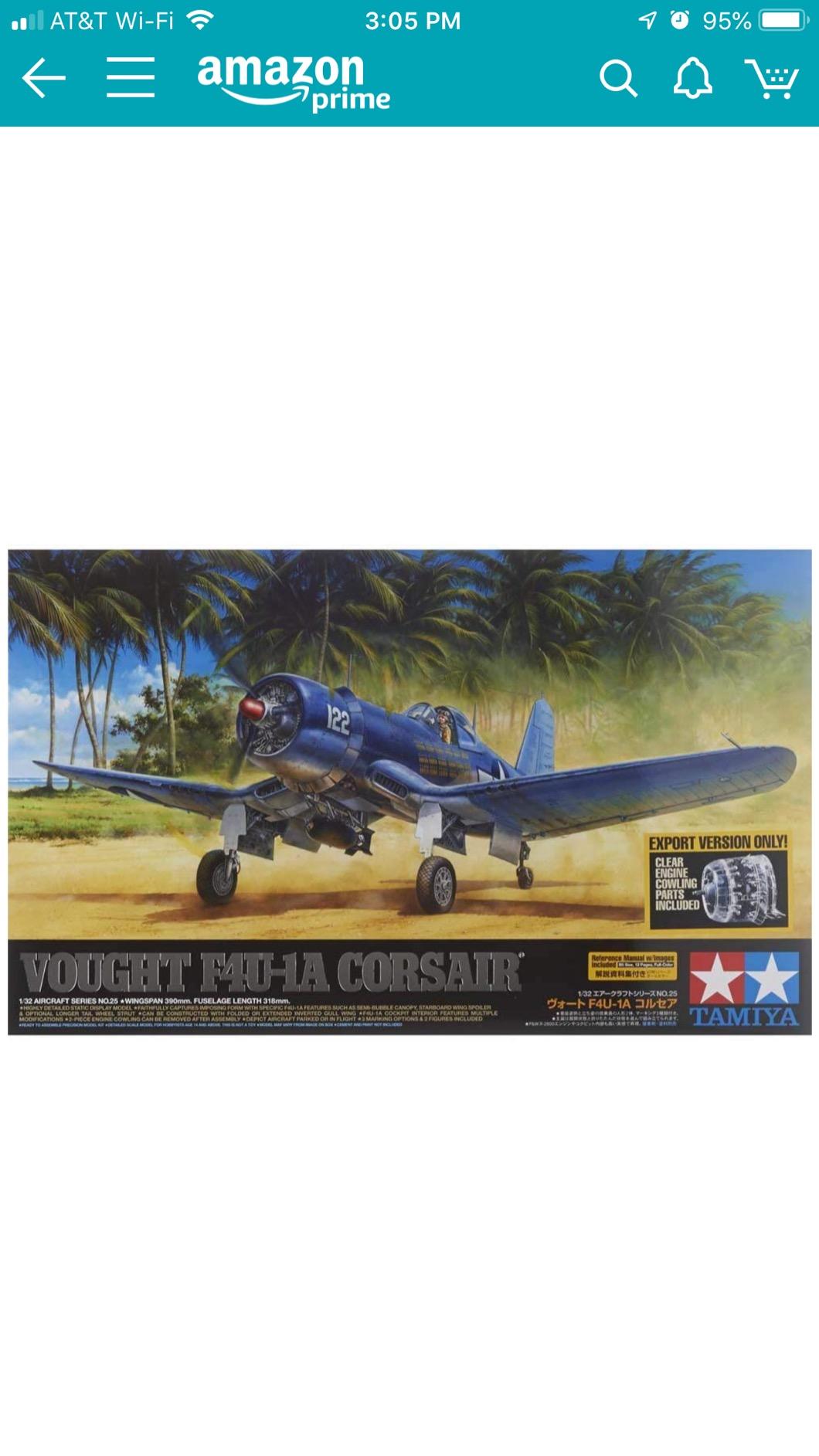 Tamiya Models Vought F4U-1A Corsair Kit customer photo 2