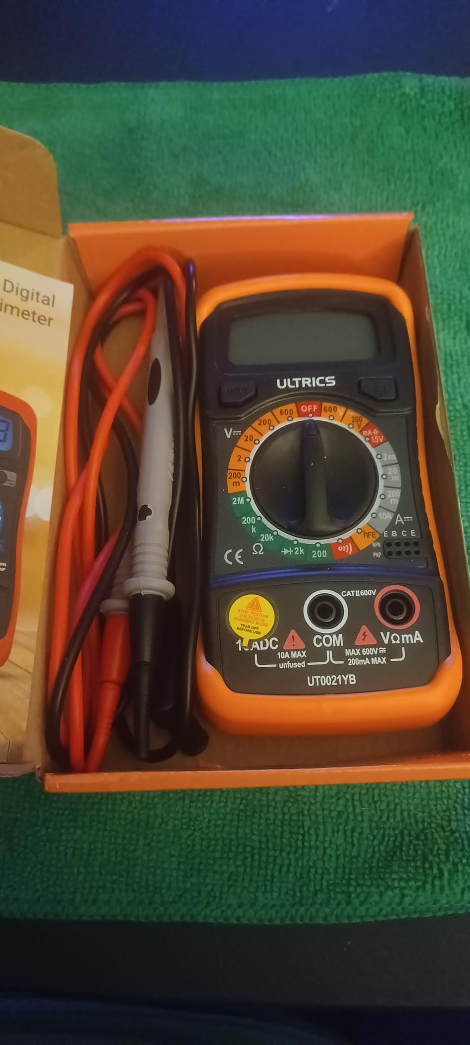 ULTRICS Digital Multimeter Tester, 2000 Counts Volt Meter with Backlit LCD customer photo 1