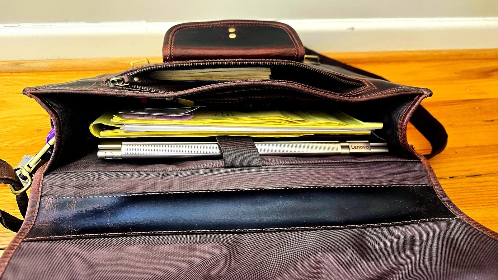 Leather Messenger Bag for Men - 16 Inch Laptop Briefcase, Office Satchel customer photo 1