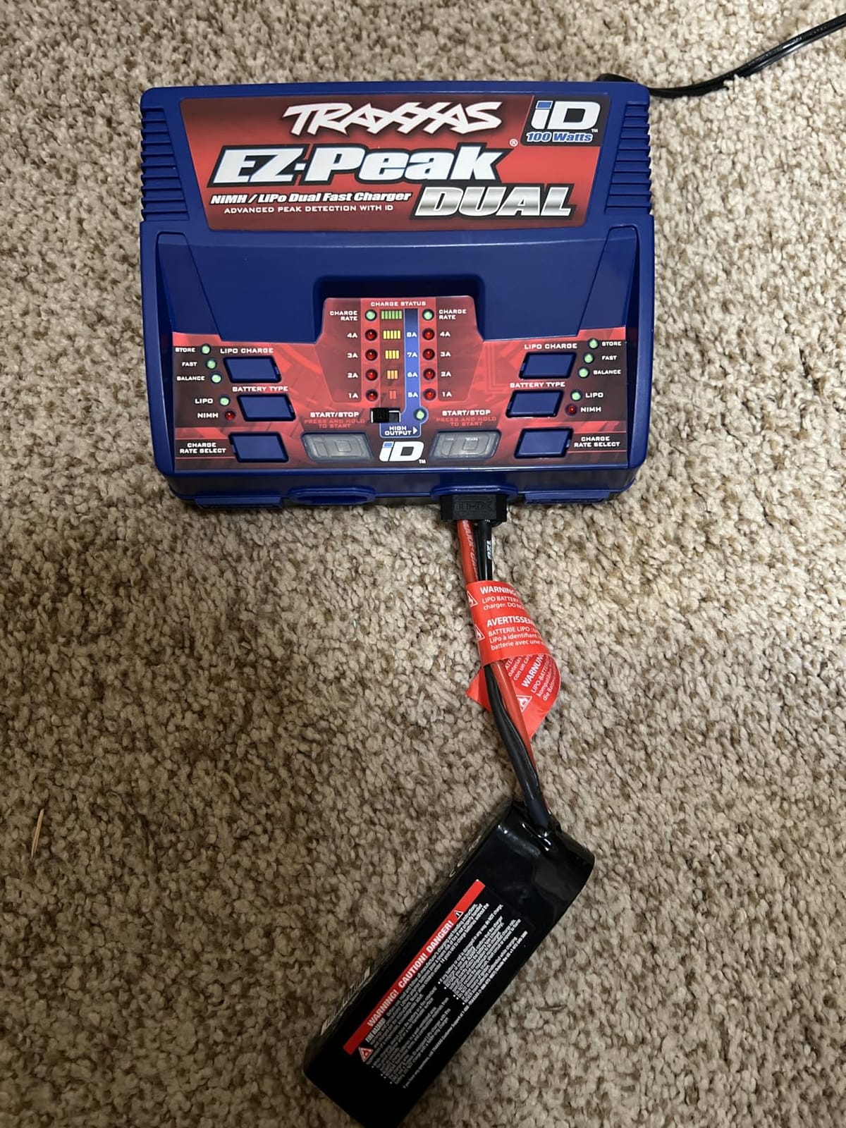 Traxxas 2972 EZ-Peak Plus 100 Watt NiMH/LiPo Dual Charger with iD System customer photo 2