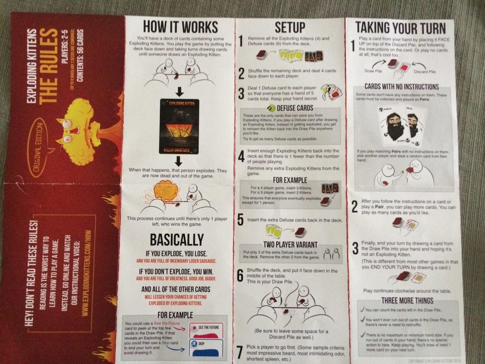 Exploding Kittens Original Edition, 2-5 Players, Ages 7+ Card Game customer photo 1