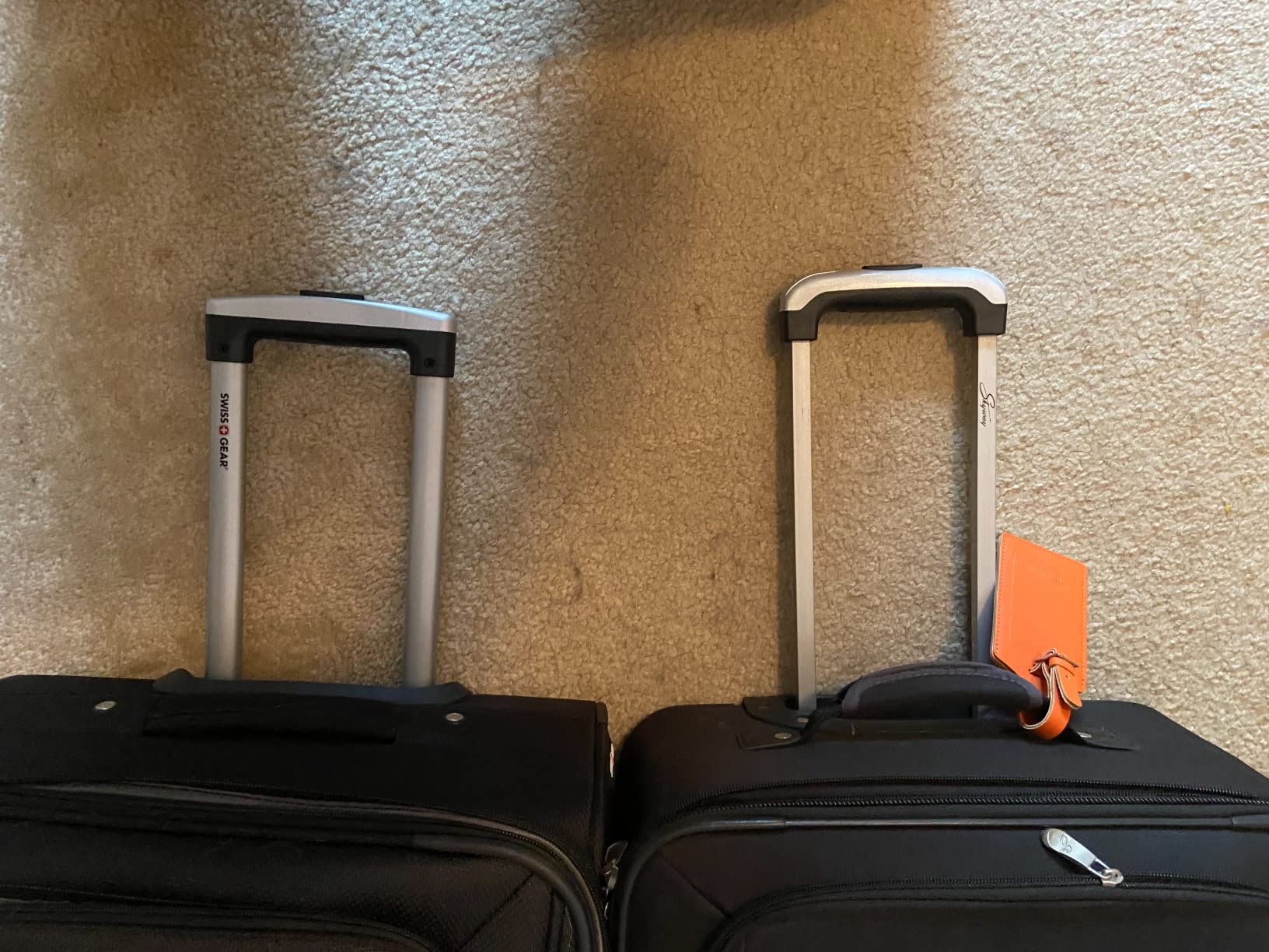SwissGear Sion Softside Expandable Spinner Luggage Durable Lightweight Travel Suitcase, Dark Grey, Checked-Medium customer photo 2