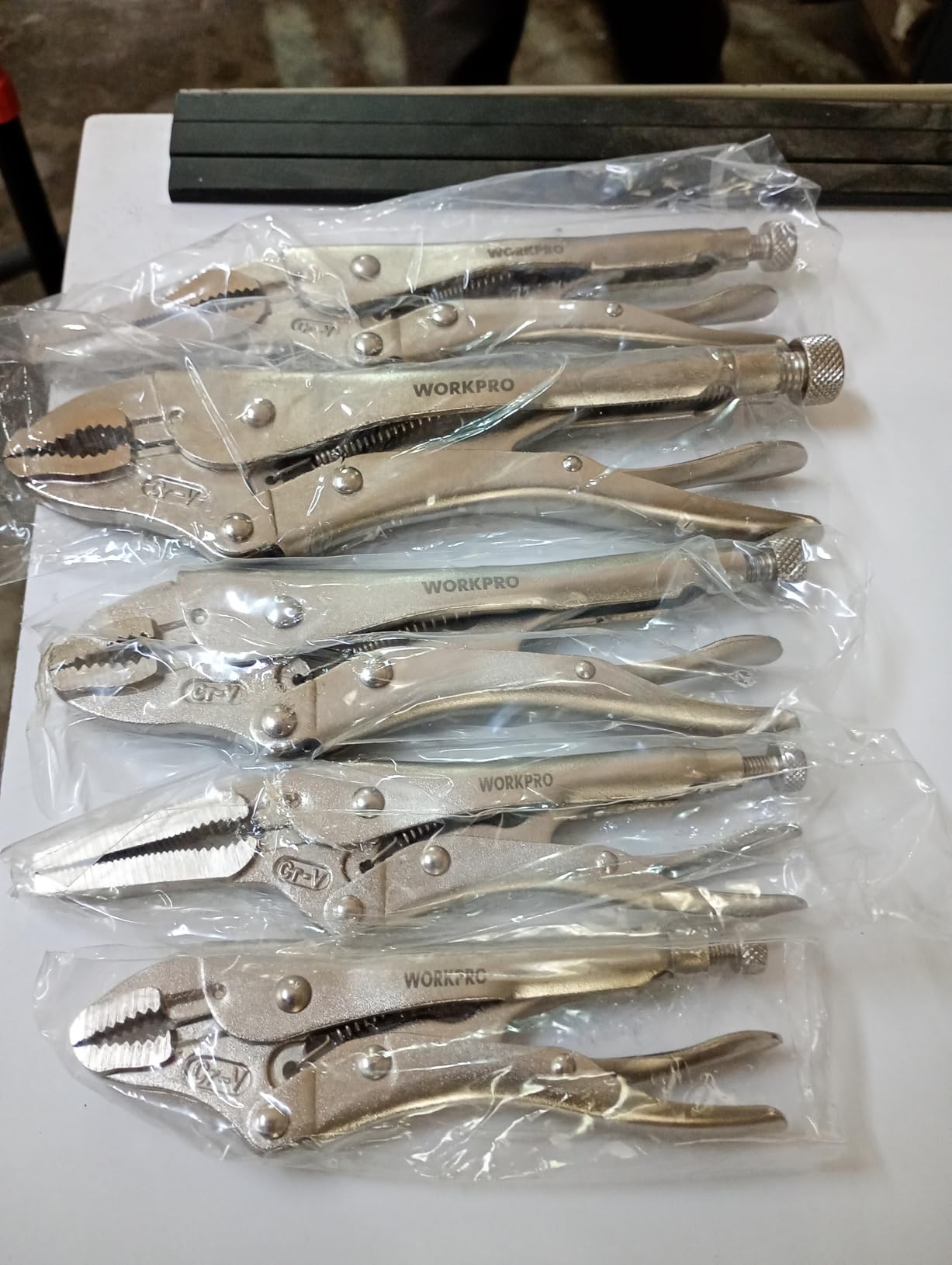 WORKPRO 5-Piece Locking Pliers Set, Vice Grips with Chrome-vanadium Steel customer photo 2