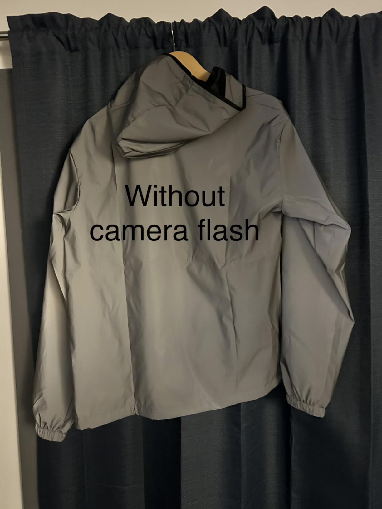 Men Reflective Coat Hooded Windbreaker Running Pocket Jacket customer photo 1