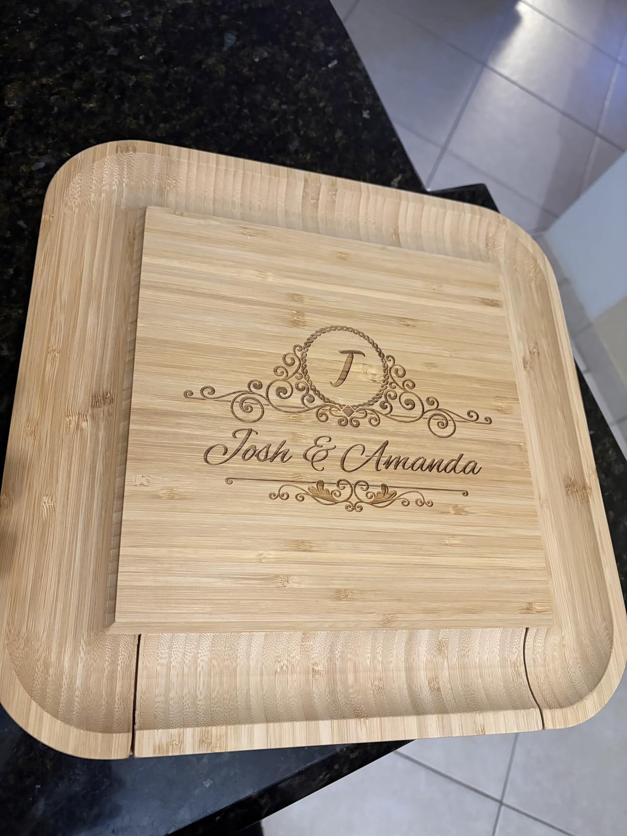 Charcuterie Board Cheese Board Set with Accessories - Bamboo Wooden Serving Tray, Platter - House Warming Gifts New Home, Wedding, Bridal Shower, Anniversary, Housewarming, Birthday Gifts for Women customer photo 1