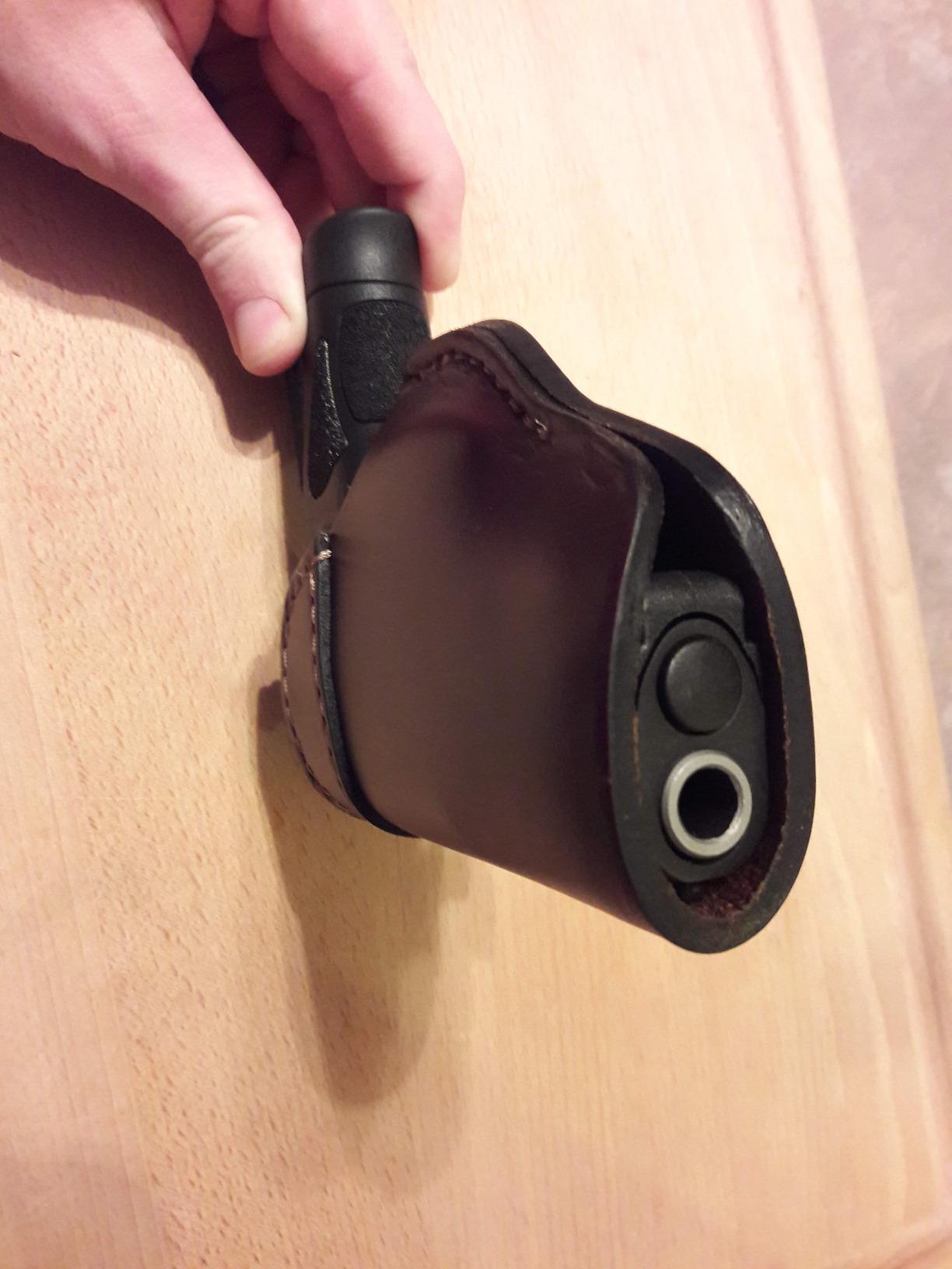 Relentless Tactical The Defender Leather IWB Holster | Made in USA | Fits Glock 17 19 19X 22 26 43 43X 45 | Taurus GC3 | S&W M&P Shield | Canik TP9 Elite | Sig P229 | Plus All Similar Sized Handguns customer photo 1