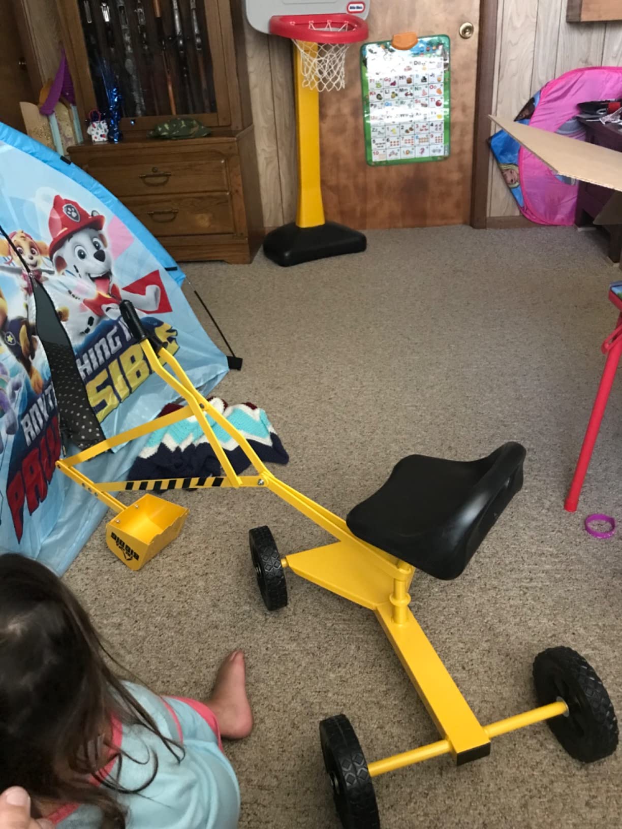 Big Dig Toy Excavator Ride, Sand Digger w/ 360 Rotation Base for Kids Ages 3 & Up, Yellow - Outdoor Playground and Beach Construction Riding Toys for Children customer photo 1