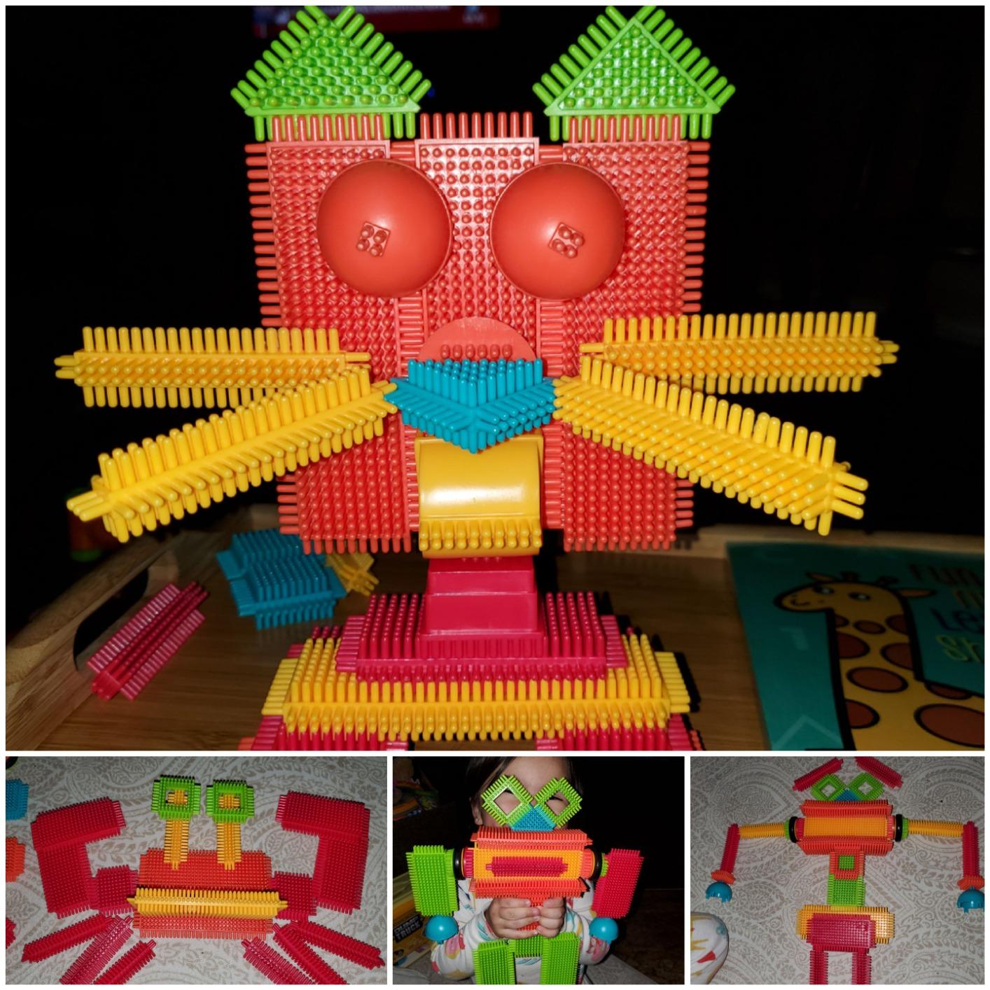 PicassoTiles 120pcs Hedgehog Interlocking Building Blocks Tiles Construction Toy Set Learning Playset STEAM Development Preschool Kindergarten Toy for Kids Age3+ PTB120 customer photo 2