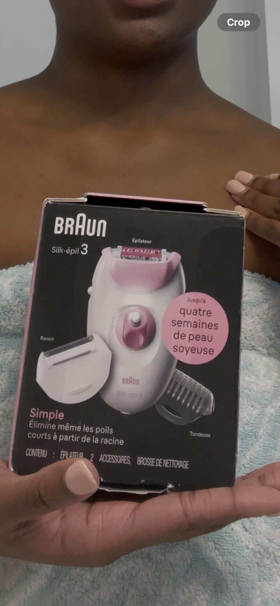 Braun Silk-épil 3 3-270, Epilator for Women for Long-Lasting Hair Removal, 20 Tweezer System, Smartlight Technology, Massage Rollers, Shaver and Trimmer Head Included customer photo 2