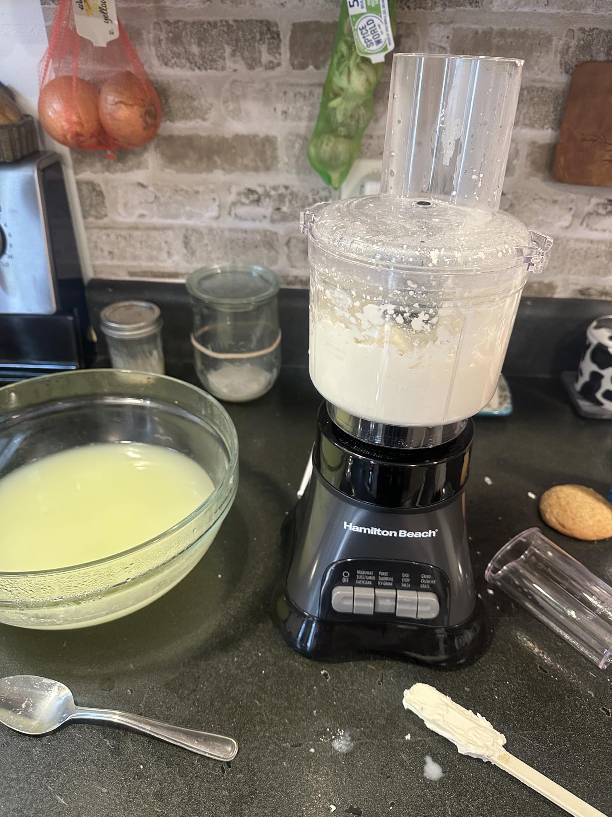 Hamilton Beach Blender and Food Processor Combo for Shakes & Smoothies, With 3 Cup Electric Food Chopper Attachment, 40 oz Glass Jar, Blender Travel Cup, 700 Watts Peak Power, Gray & Black (58163) customer photo 2