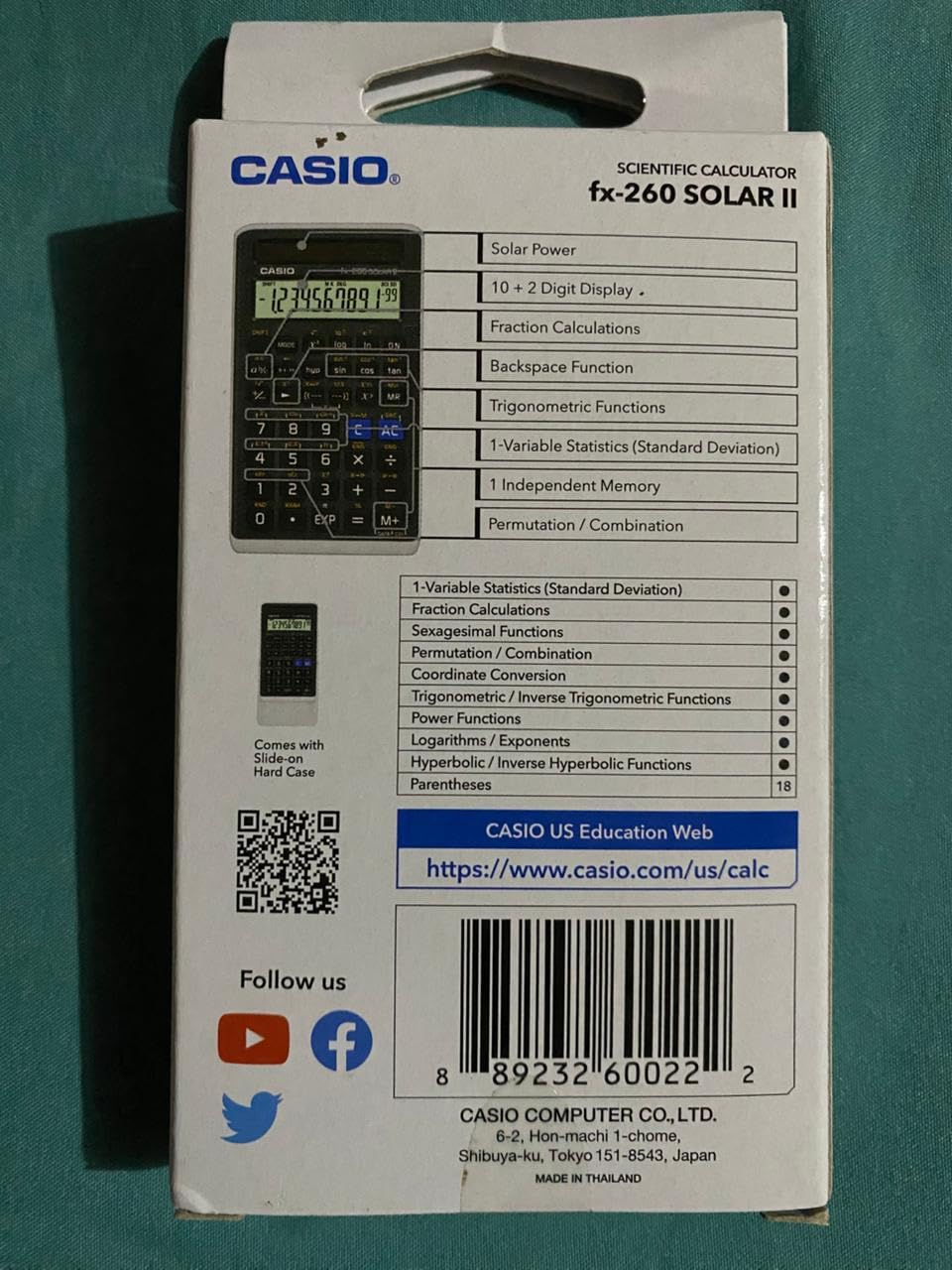 Casio fx-260 Solar II Scientific Calculator, 10-Digit Display customer photo 1