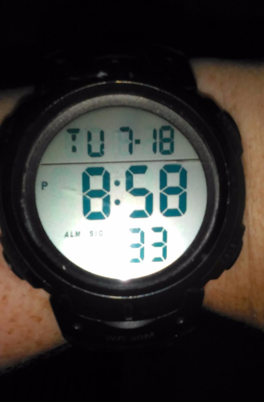 PASOY Men's Simple Outdoor Sports Digital Watch Waterproof Swim 50MM customer photo 2