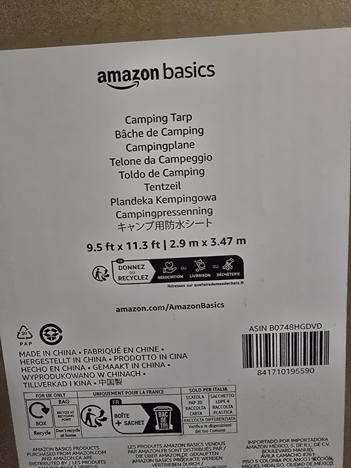 Amazon Basics Waterproof Multipurpose Camping Tarp, Tear Resistant with Reinforced Edges, Protective Cover, 7.5 Feet x 9.5 Feet, Dark Green customer photo 1