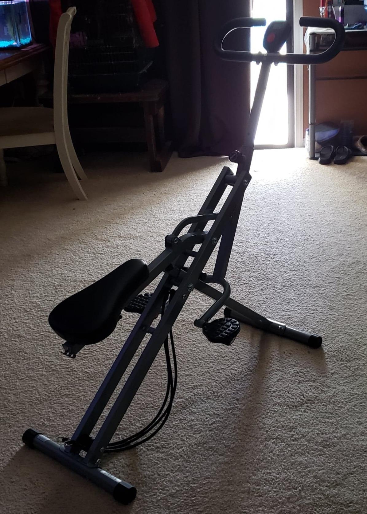 Sunny Health & Fitness Smart Row-N-Ride Glute & Leg Trainer, Foldable Squat Assist Rower with Exclusive SunnyFit App Connection customer photo 2
