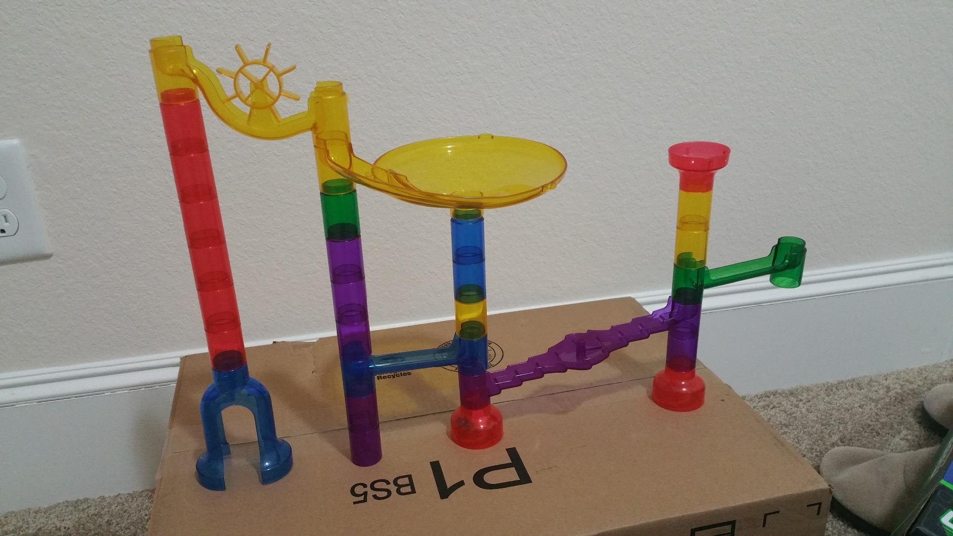 Magicfly Marble Run, 127 Pcs Marble Runs for Kids, Glass Marbles for Kids customer photo 2