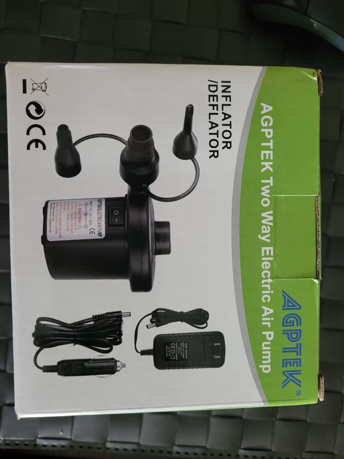 AGPTEK Electric Air Pump for Inflatables,110V AC &12V DC Inflator Deflator customer photo 1