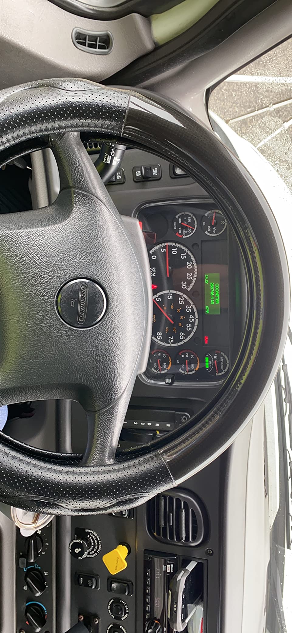 GG Grand General 54054 Deluxe Plus Series 18” Heavy Duty Steering Wheel Cover for Trucks, Buses, RVs and Utility Vehicles, Black w/red stitching customer photo 2
