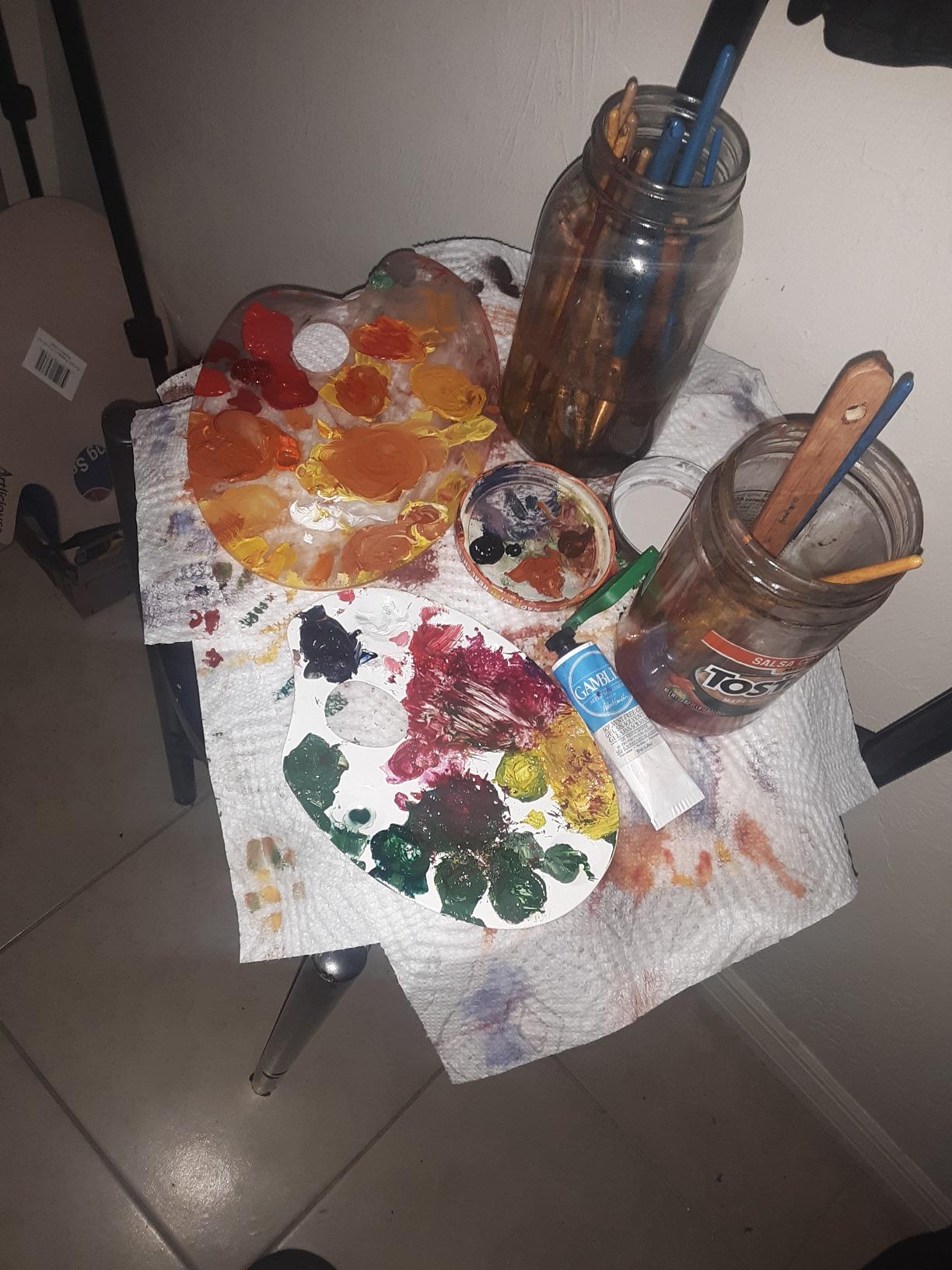 XXL Oil Paint Set - 24 Paints, 25 Brushes, 1 Canvas, and Art Palette - Oil Painting Supplies for Kids and Adults, Paint Supplies customer photo 2