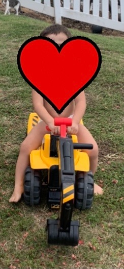Play22 Toy Tractors for Kids Ride On Excavator - Sounds, Helmet & Rocks customer photo 1