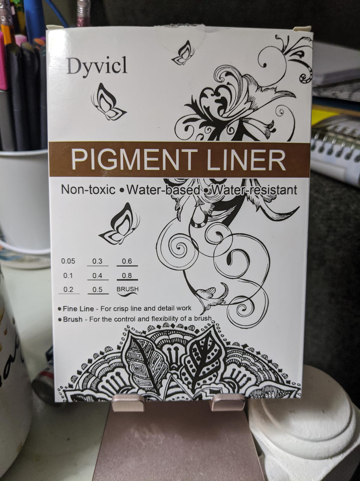 Dyvicl Micro-Pen Fineliner Pens, Black Pigment Liner Multiliner Archival Ink Micro Fine Point Pens for Drawing, Sketching, Journaling, 9 Pack customer photo 1