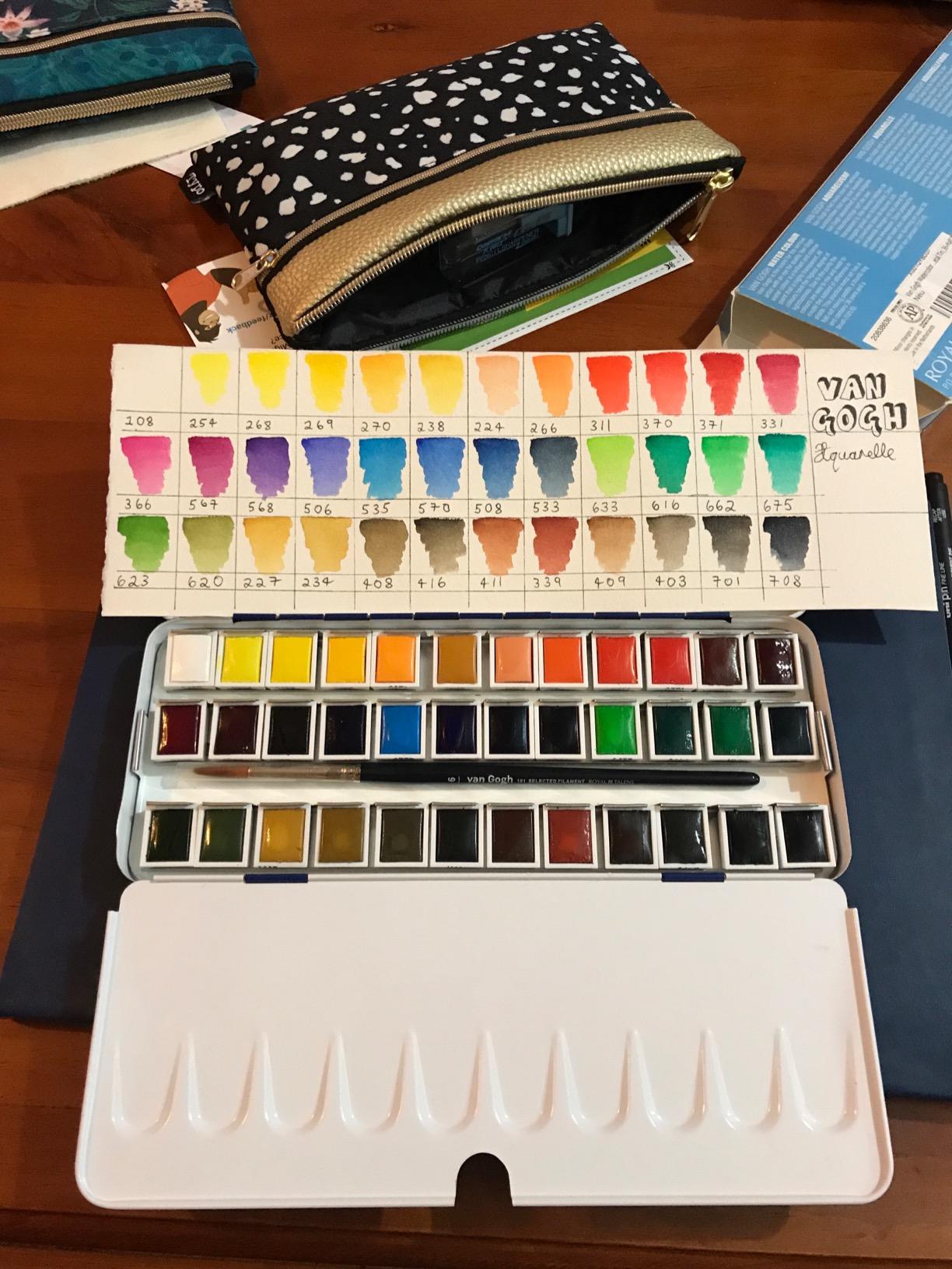 Van Gogh Watercolor Paint Set, General Selection, 36 Half-Pan | Professional-Grade Watercolor Paint with High Lightfastness, Intense Colors with Uniform Viscosity customer photo 2