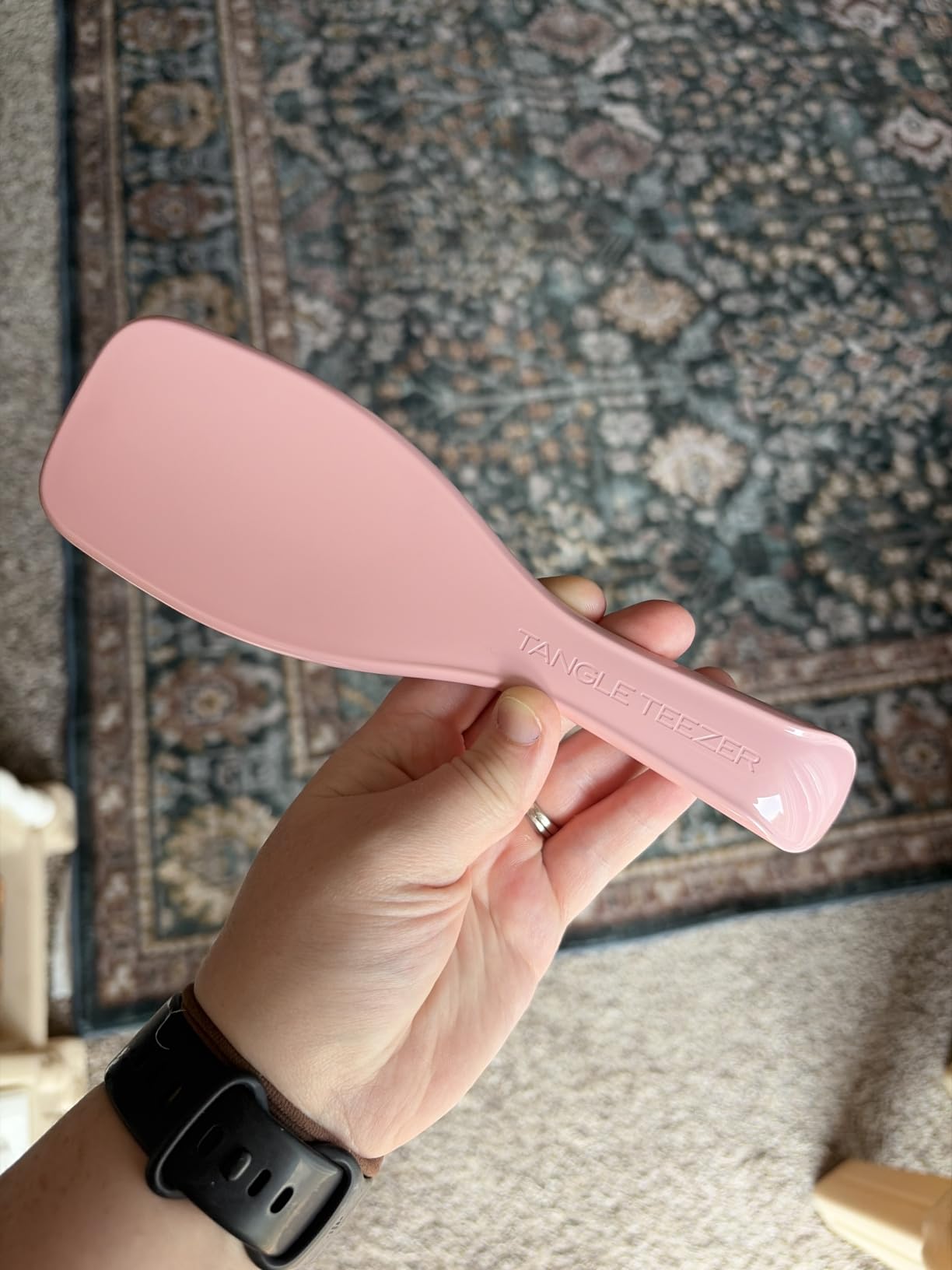 Tangle Teezer Ultimate Detangler Brush, Straight to Wavy, Millennial Pink customer photo 1