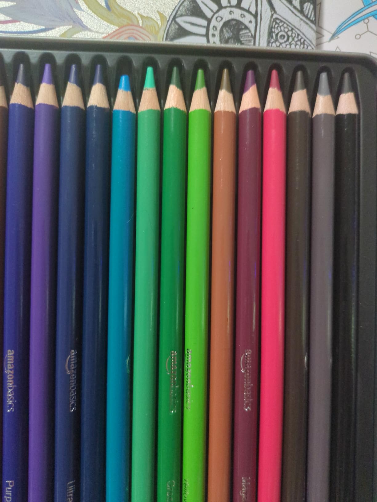 Amazon Basics Colored Pencils for Coloring and Drawing, Premium, Soft Core, Back to School Supplies, 72 Count (Pack of 1), Multicolor customer photo 2