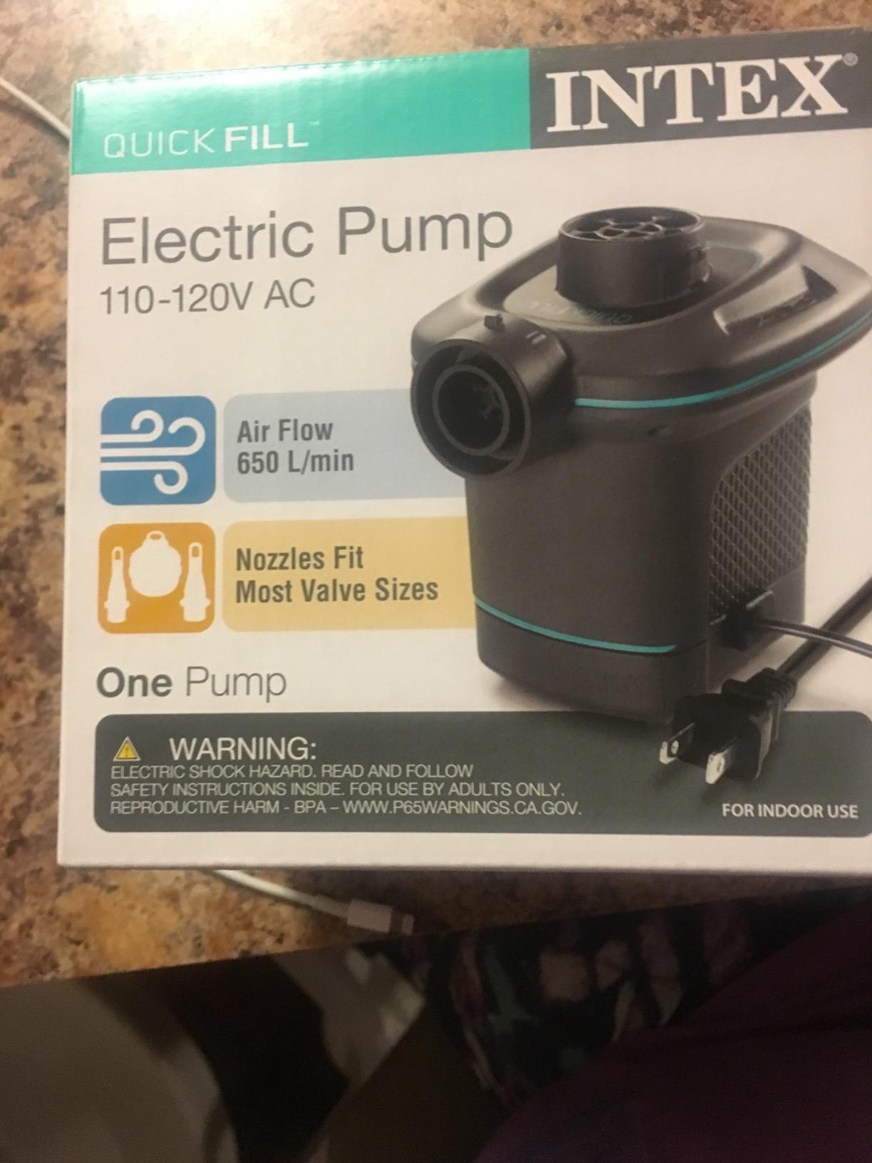 INTEX QuickFill Electric Air Pump: Inflates and Deflates Air Mattresses, Inflatable Kayaks, Boats, Toys customer photo 2
