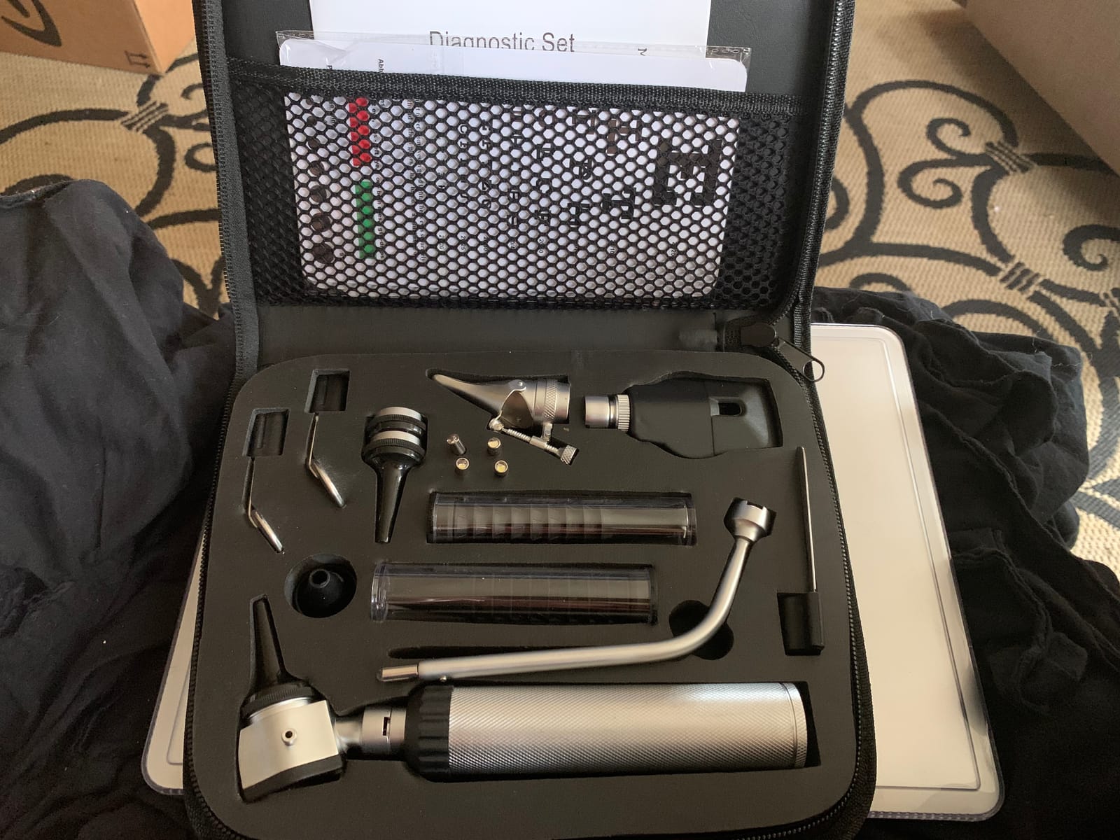 Zyrev Otoscope Oph Diagnostic Set - 36 Piece Medical and Nursing Student Otoscope/Opthalmoscope Diagnostic Kit - with Leather Case for Educational and Professional Settings (Regular) customer photo 2
