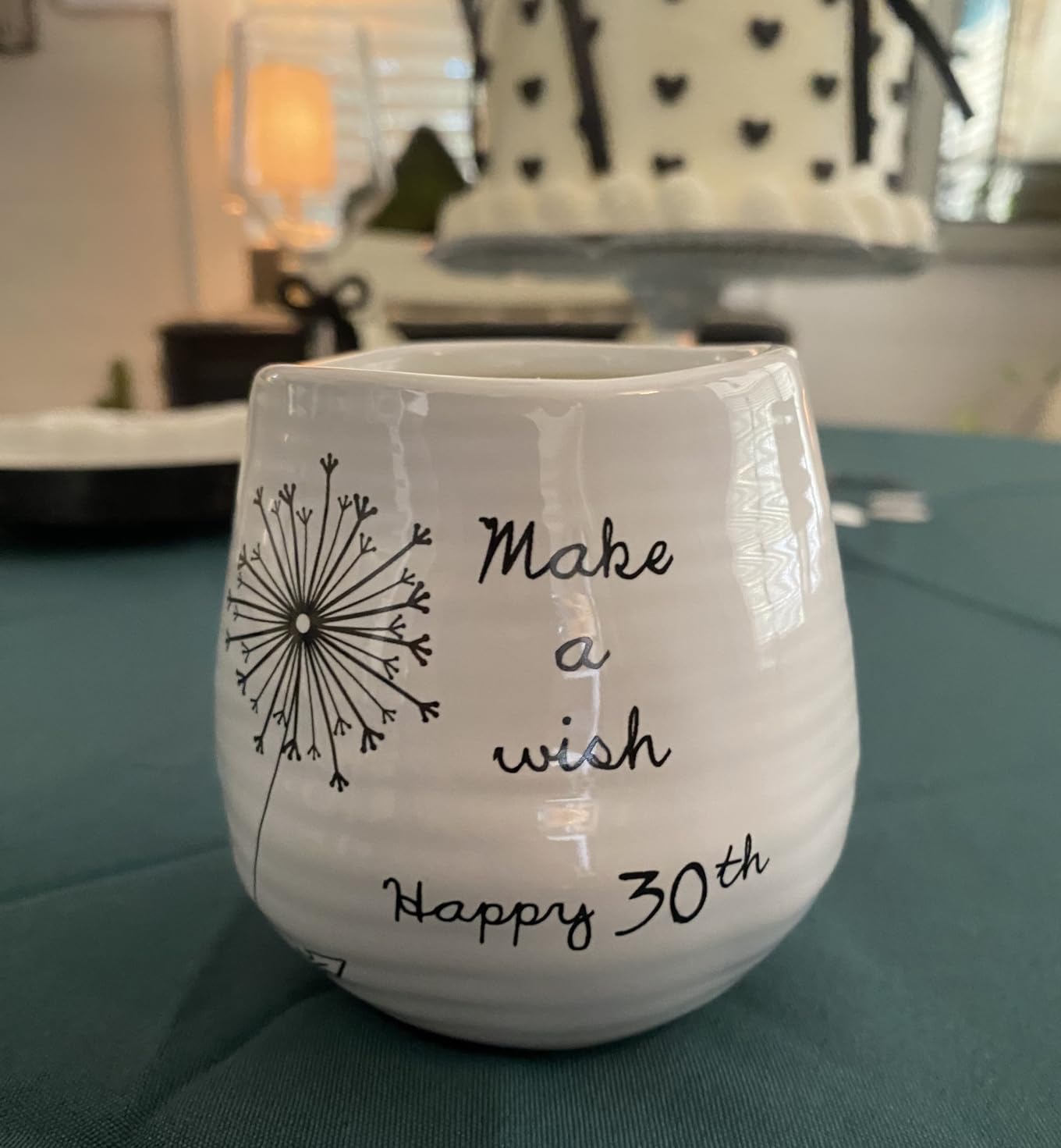 Pavilion Gift Company - 8 Oz Candle Holder - White Ceramic Candle Jar with 100% Soy Wax Candle Serenity Scent